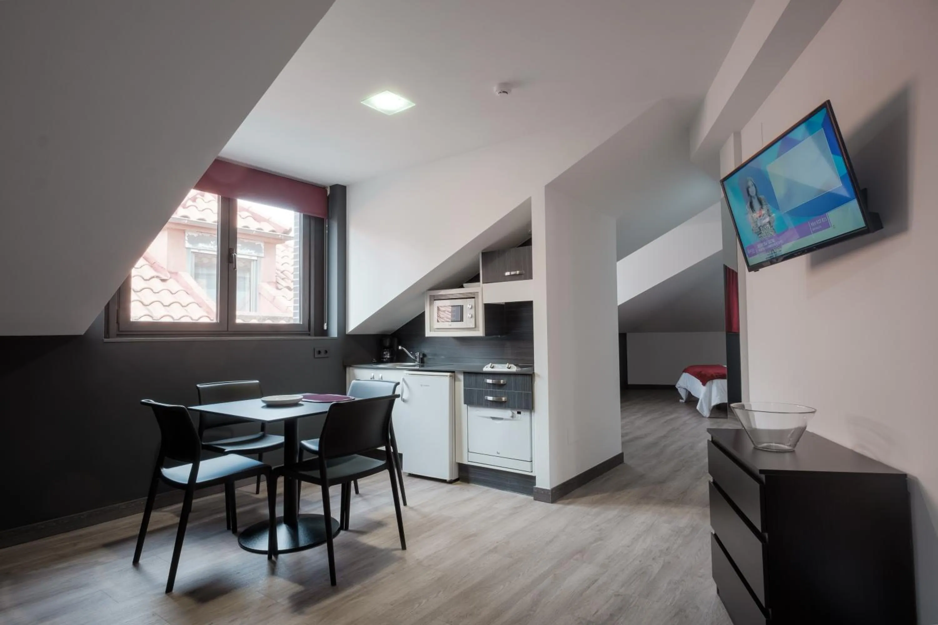 Kitchen or kitchenette in Apartamentos Capua