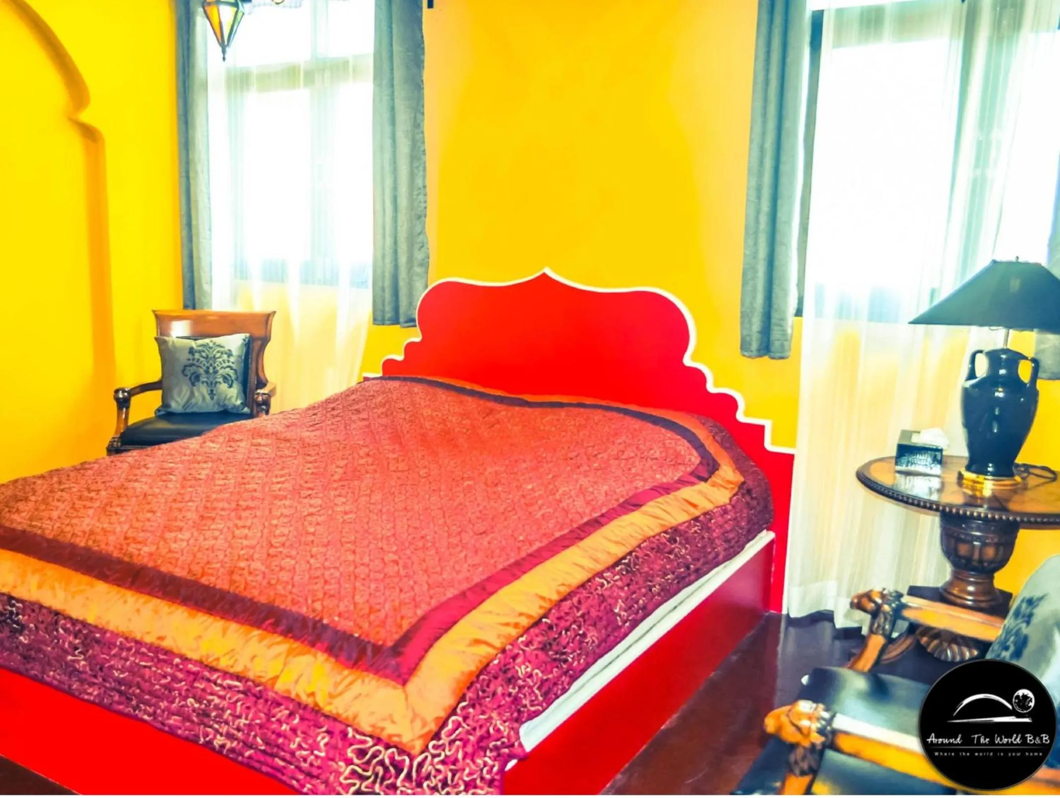 Bed in Around The World Bed and Breakfast