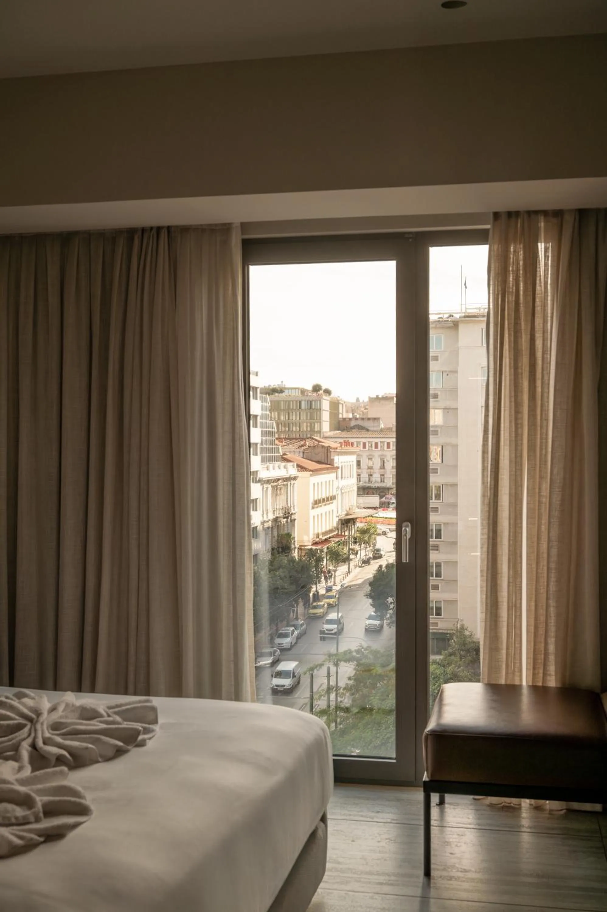 View (from property/room), Bed in VISION OMONIA, ATHENS