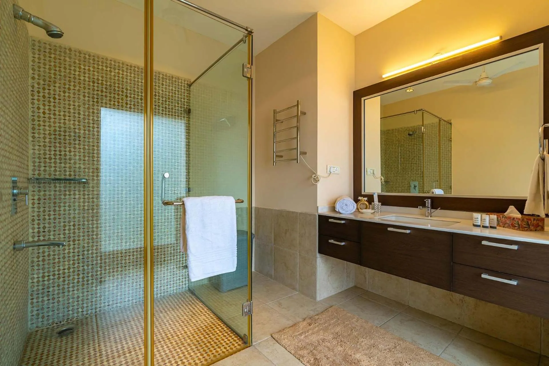 Bathroom in StayVista at Ludlow House Luxury Villa with Lawn & Fireplace at Mall Road