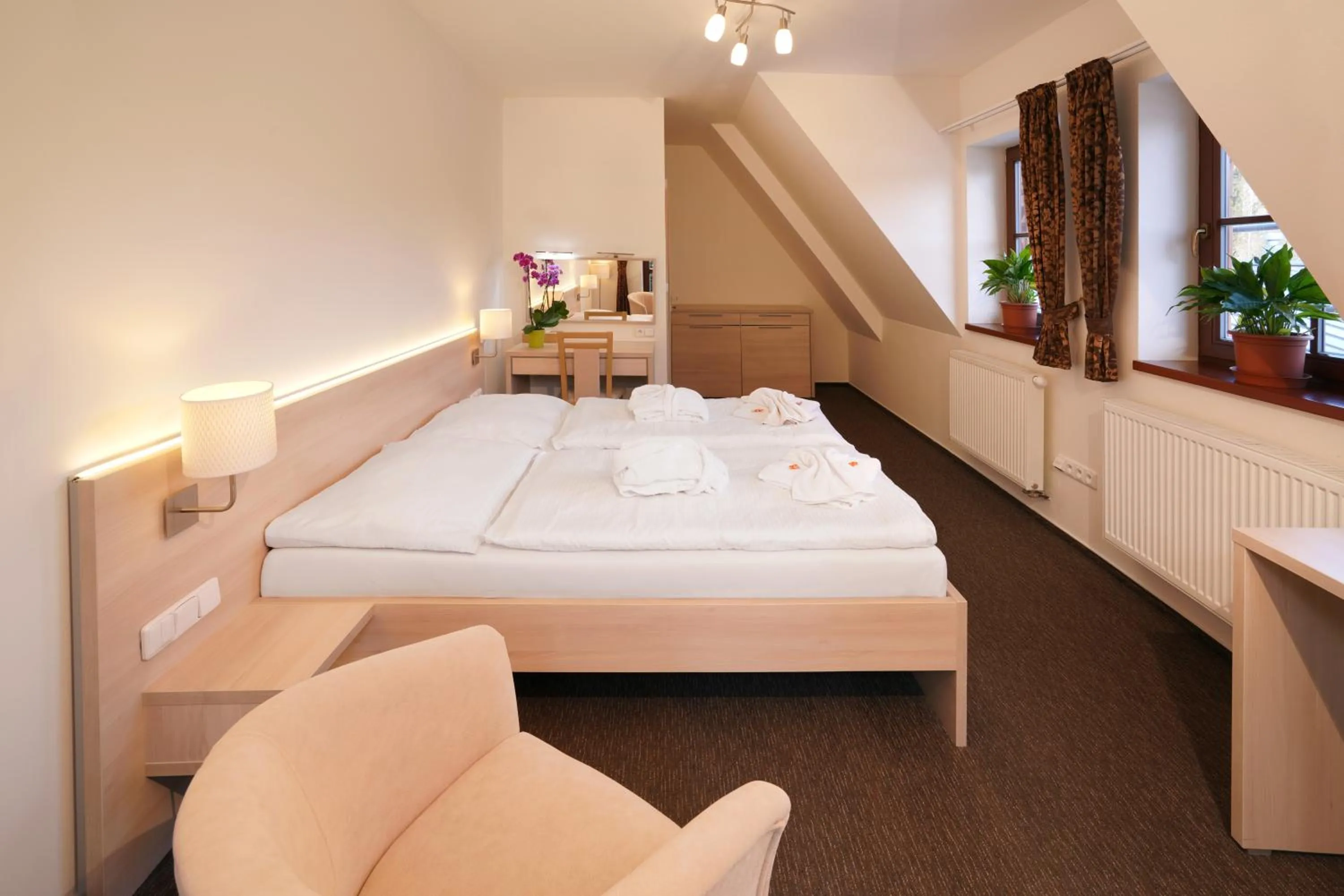 Bed in Wellness hotel Sauna