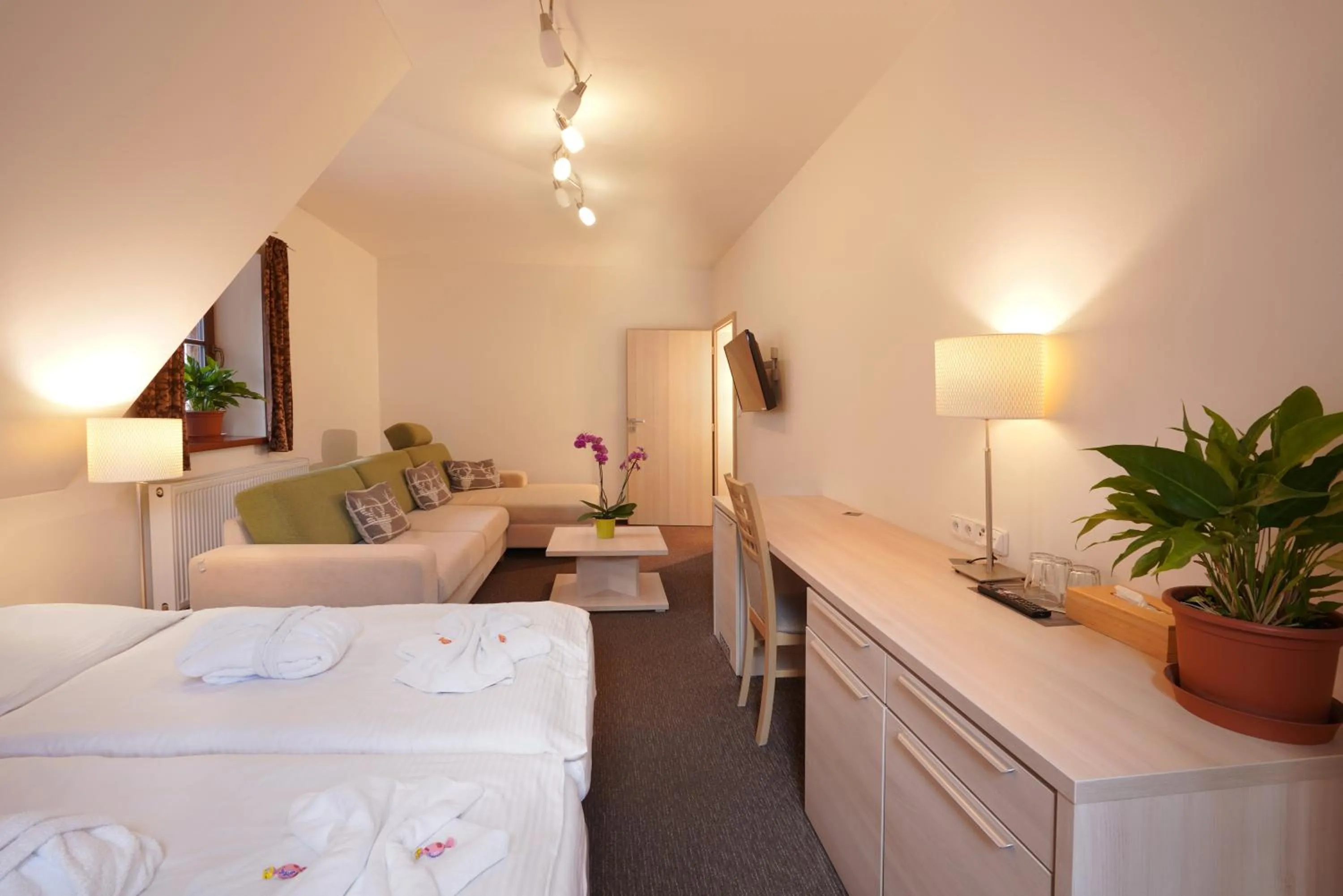 Bed in Wellness hotel Sauna