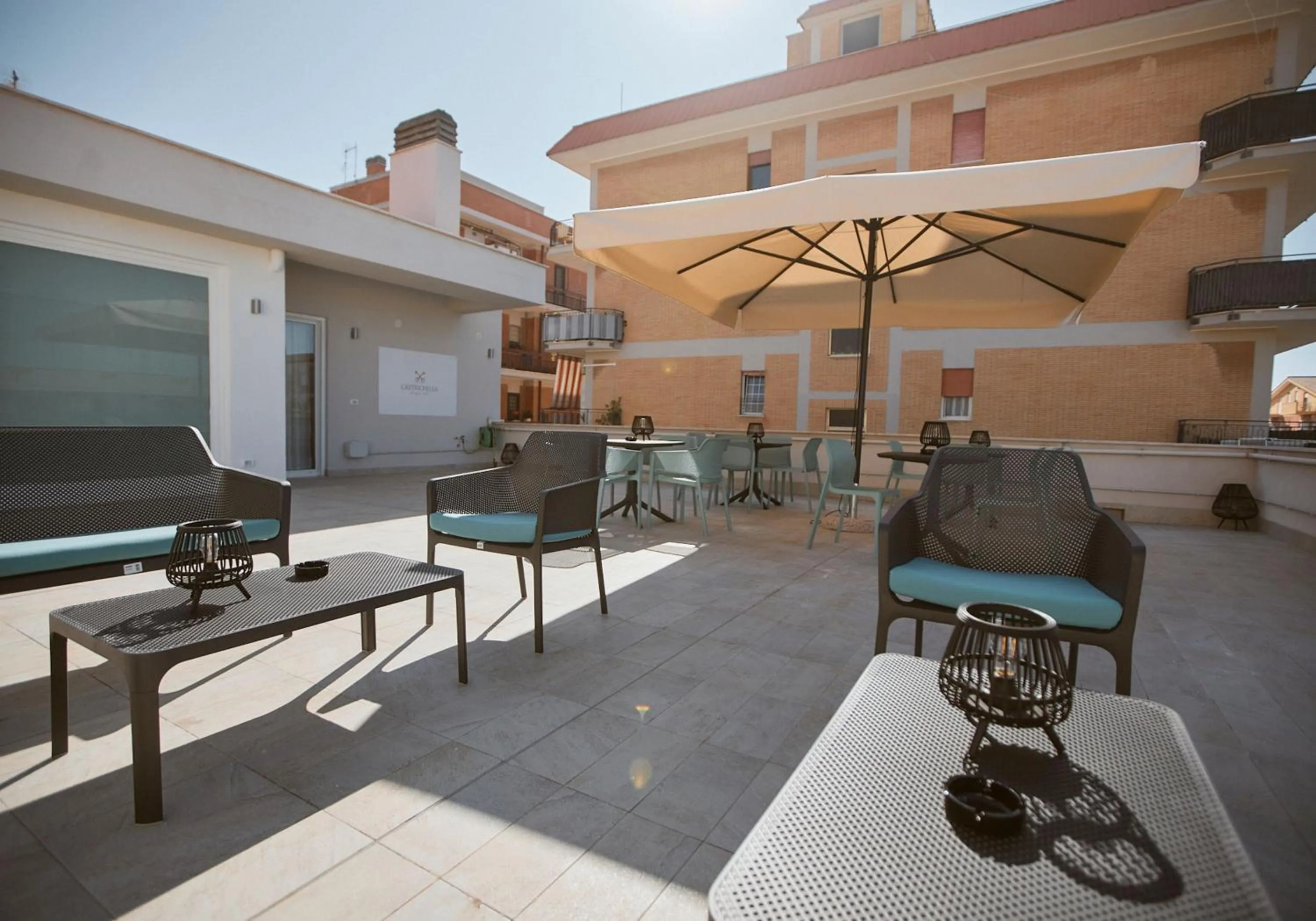 Balcony/Terrace in Castrichella Boutique Hotel Rome Airport