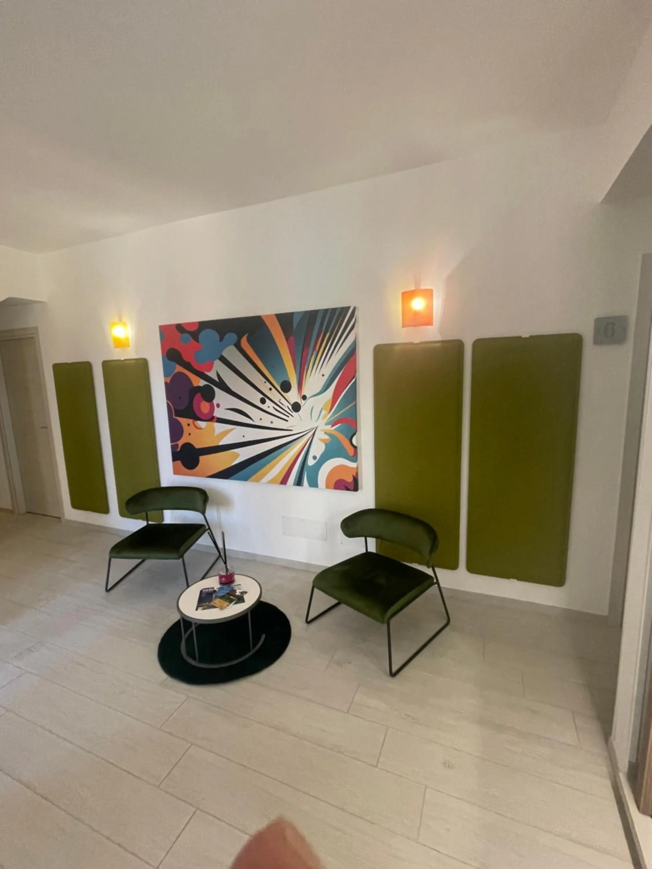 Seating area in Castrichella Boutique Hotel Rome Airport