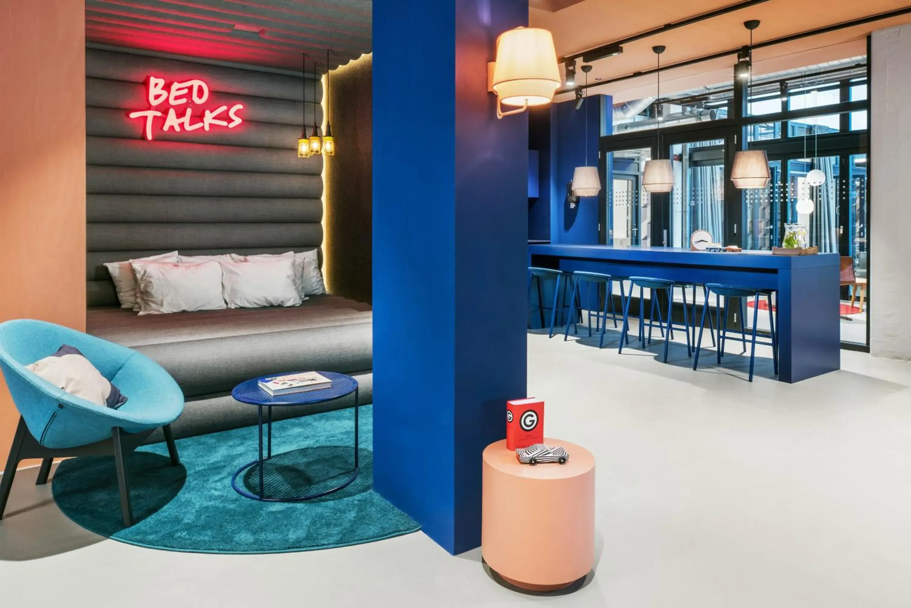 Lobby or reception in The Social Hub The Hague Lobby or reception in The Social Hub The Hague