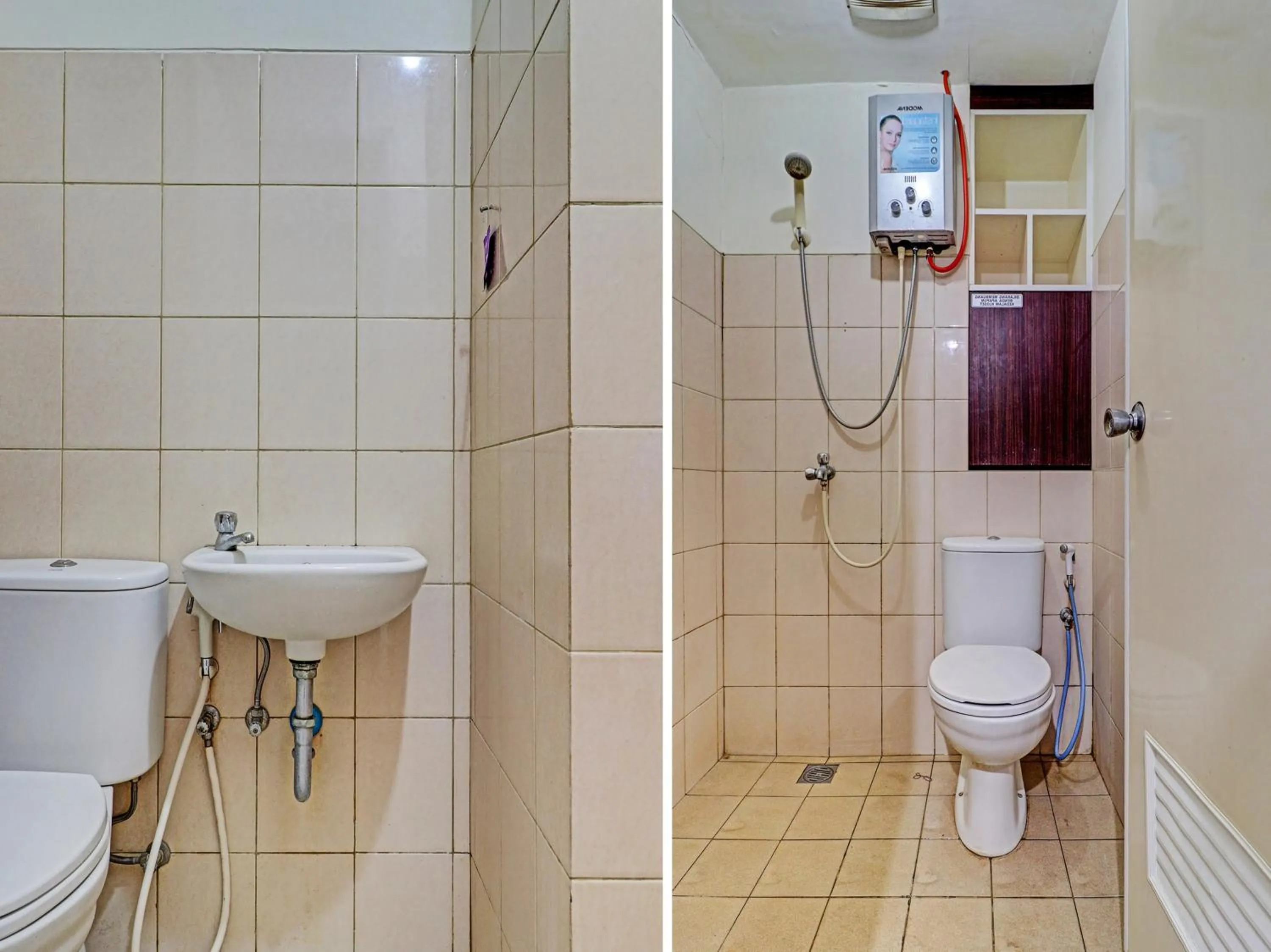 Bathroom in OYO Life 92735 Apartemen Tamansari Panoramic By Santuy