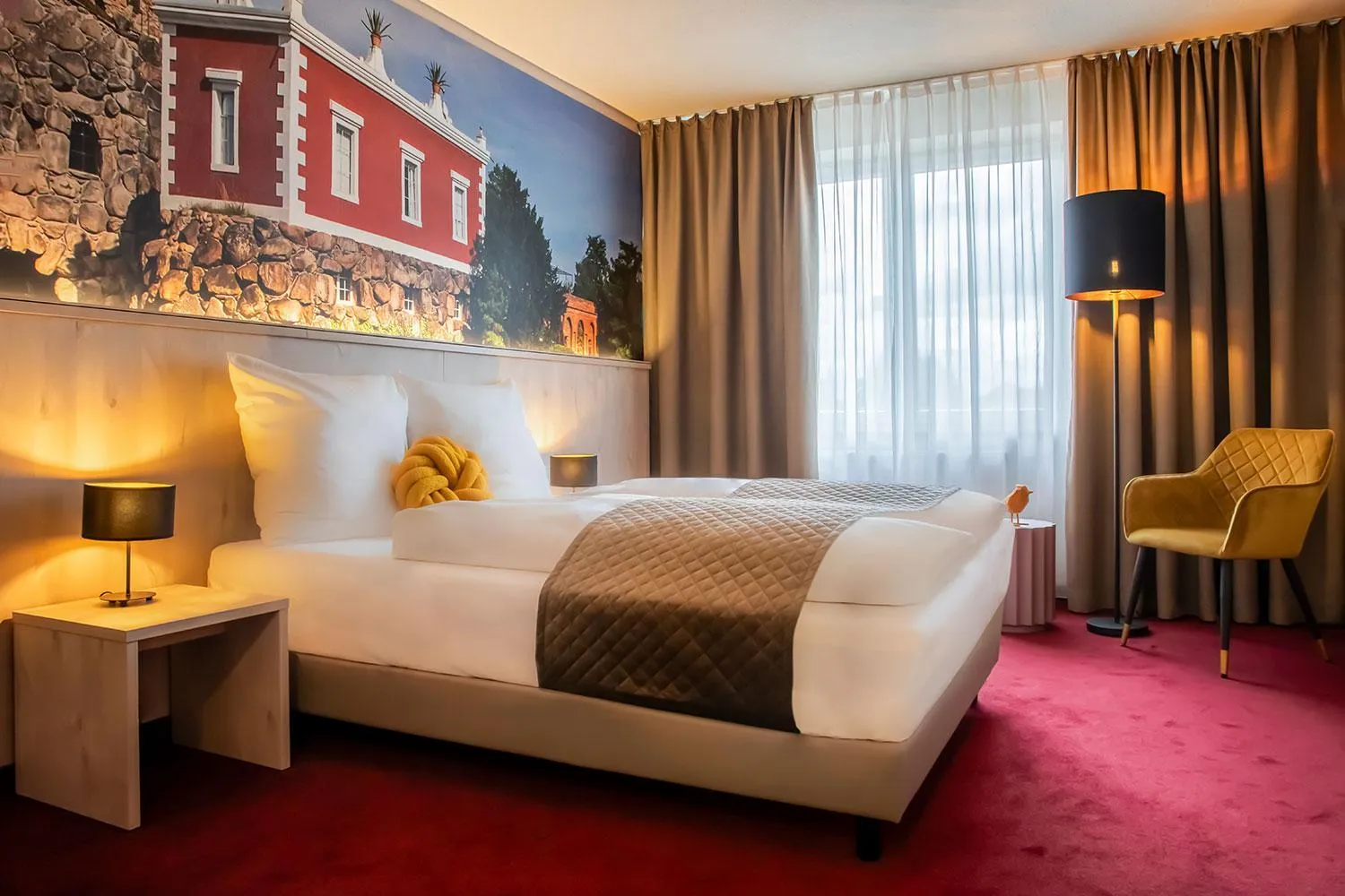 Photo of the whole room, Bed in Hotel Restaurant Elbebrücke