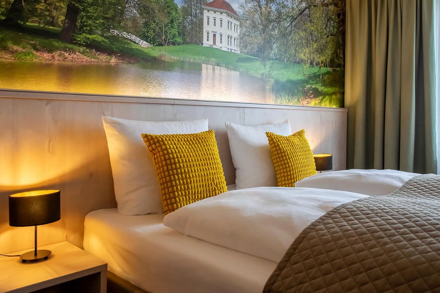 Bed in Hotel Restaurant Elbebrücke