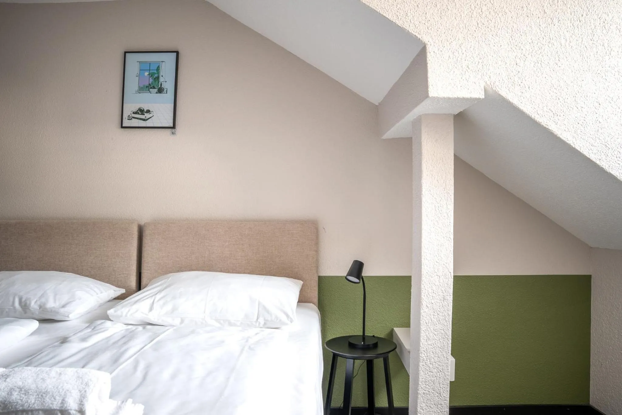 Photo of the whole room, Bed in Hotel Goldener Stern - Self check-in