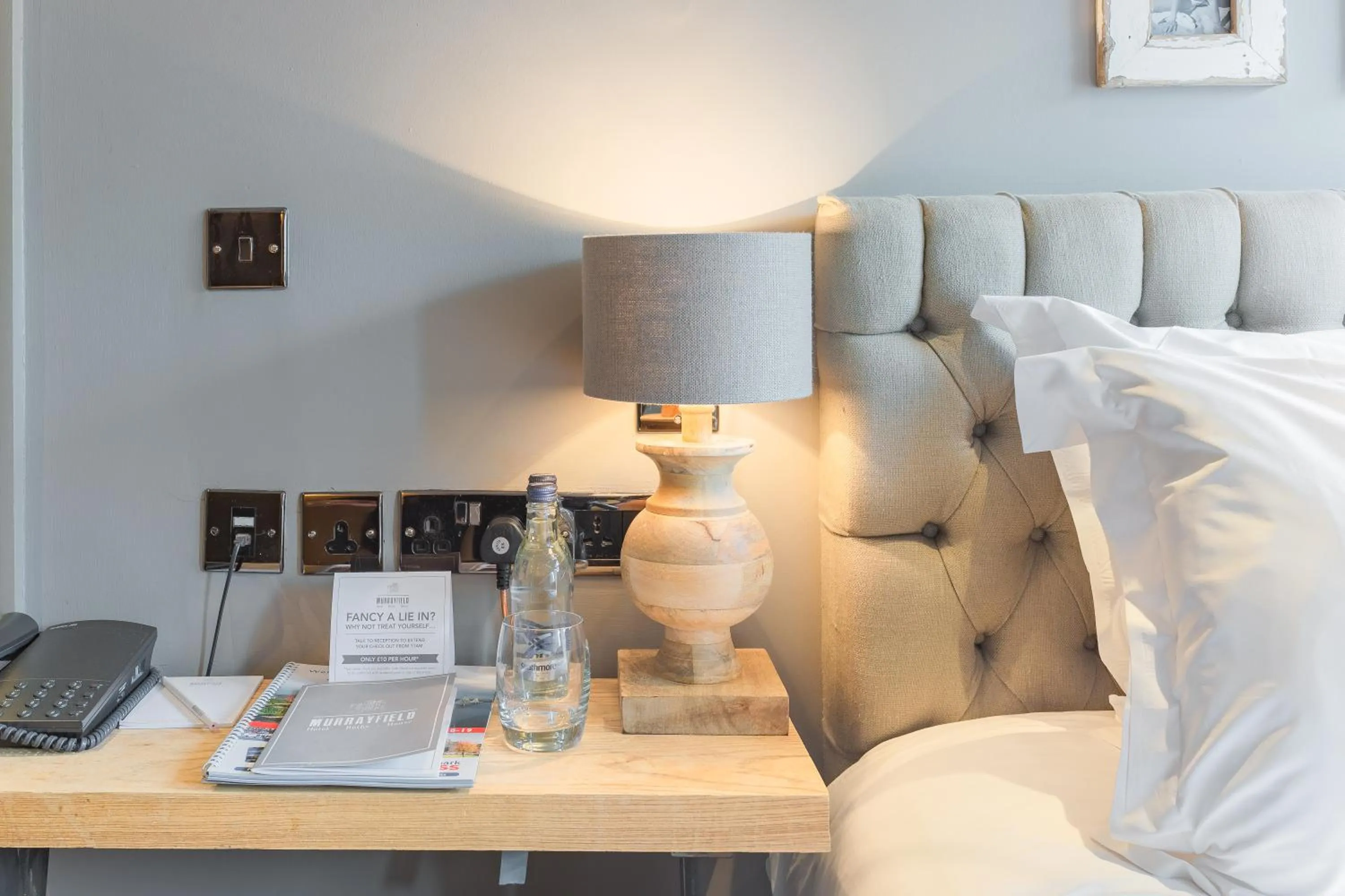 Decorative detail, Bed in Murrayfield Hotel