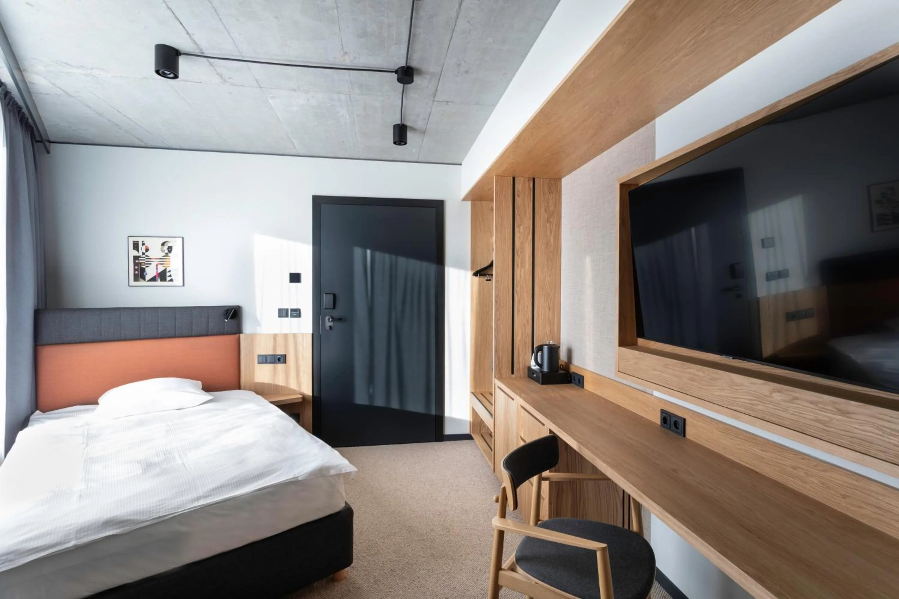 Bed in Qubus Hotel Katowice