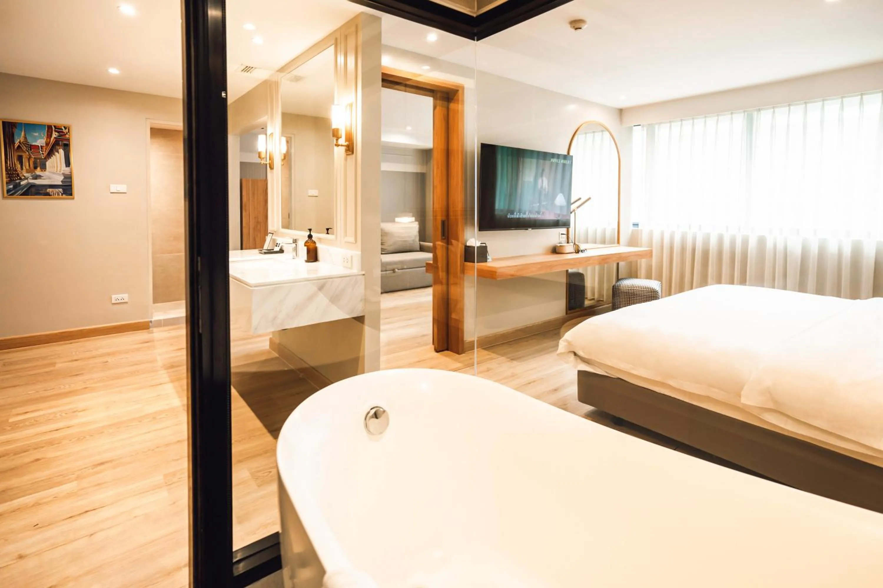 Area and facilities, Bed in THEE Bangkok by TH District "newly renovated"