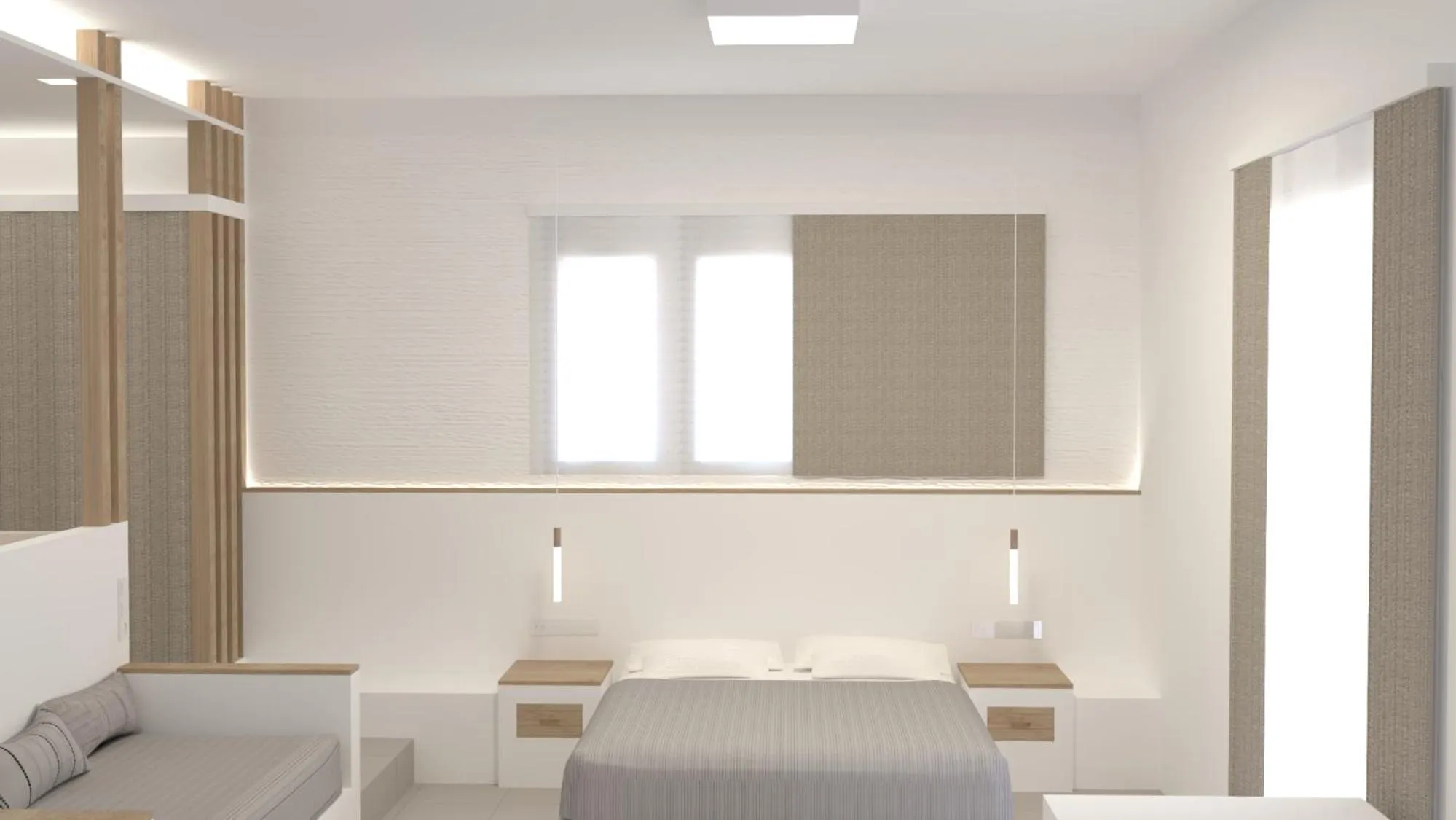 Bed in Kritikakis Village Hotel