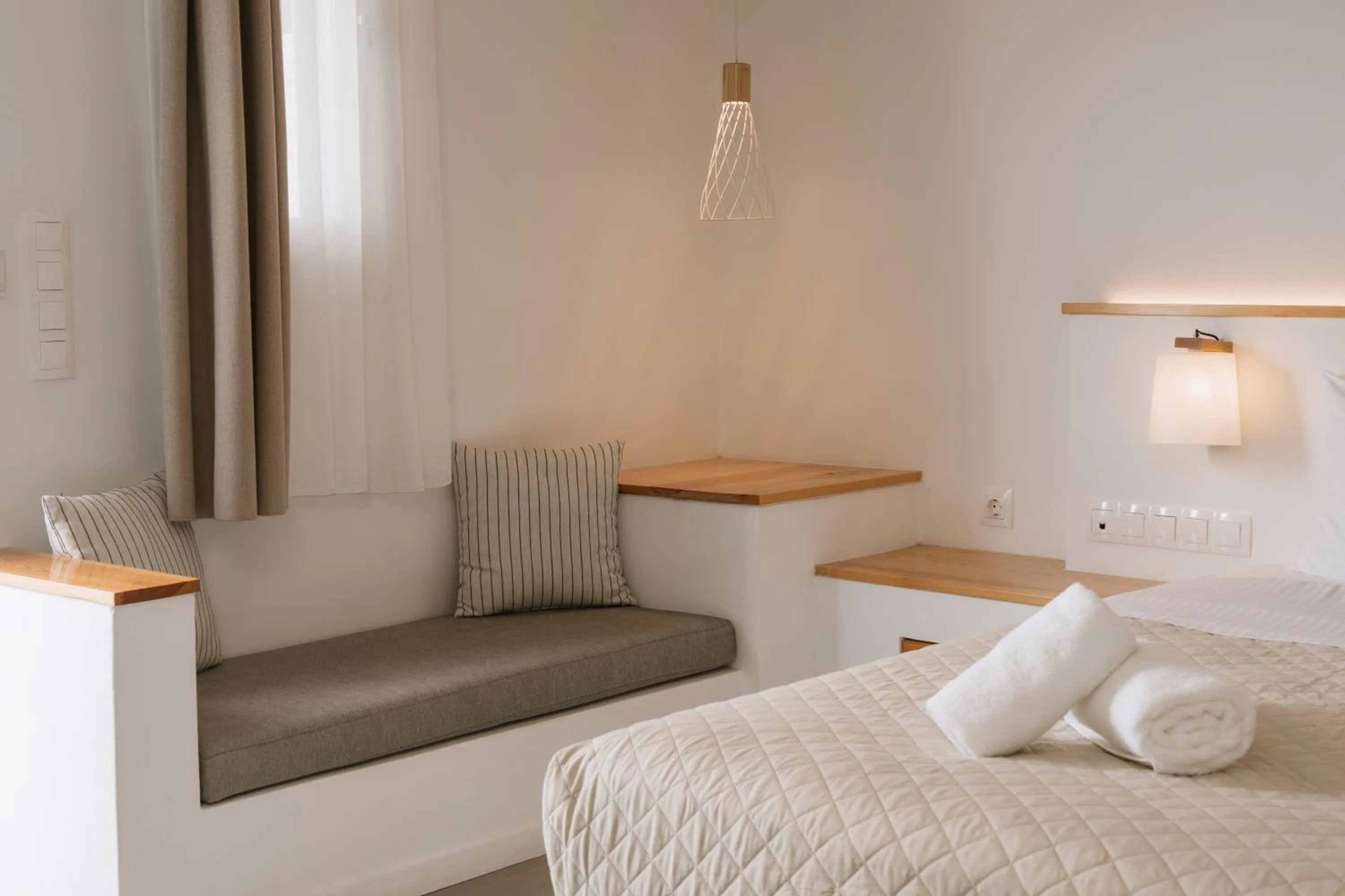 Bed in Kritikakis Village Hotel