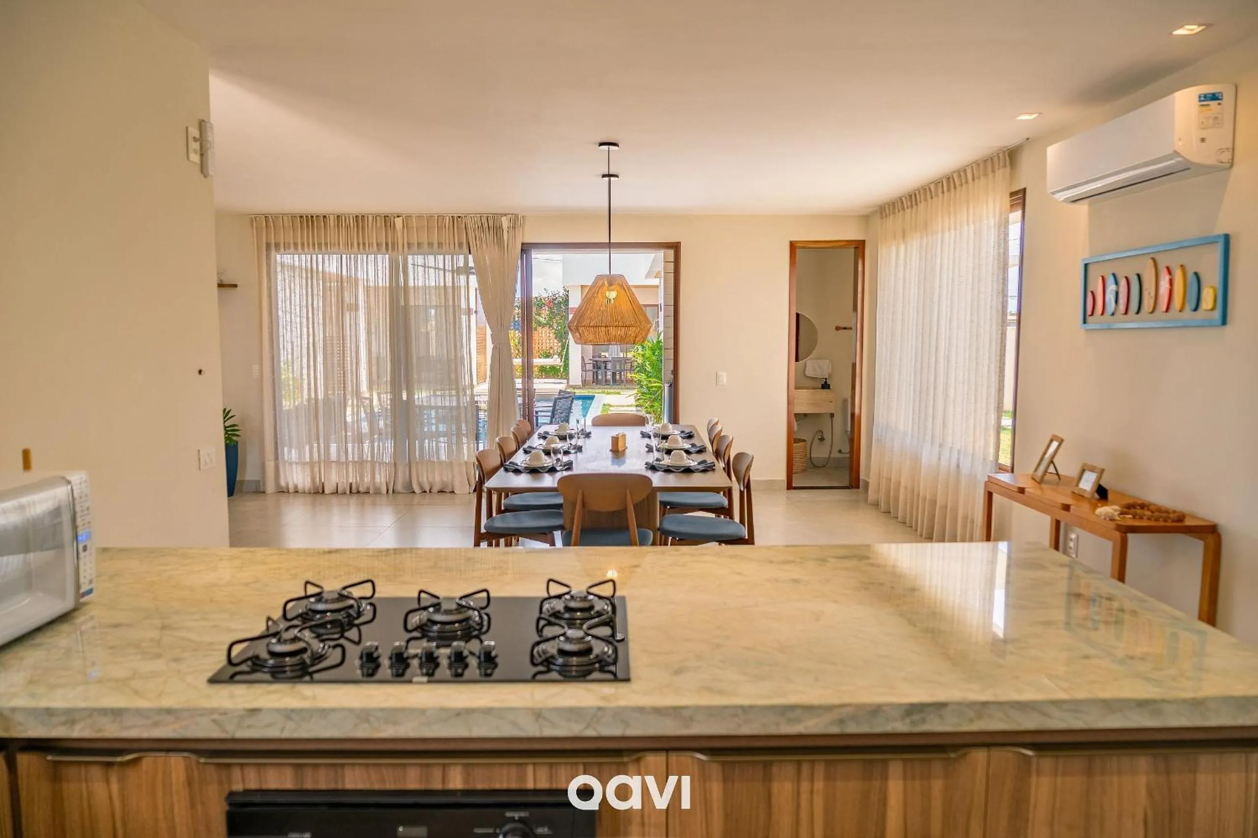 Kitchen or kitchenette in Villa Makani no Shamballa by Qavi