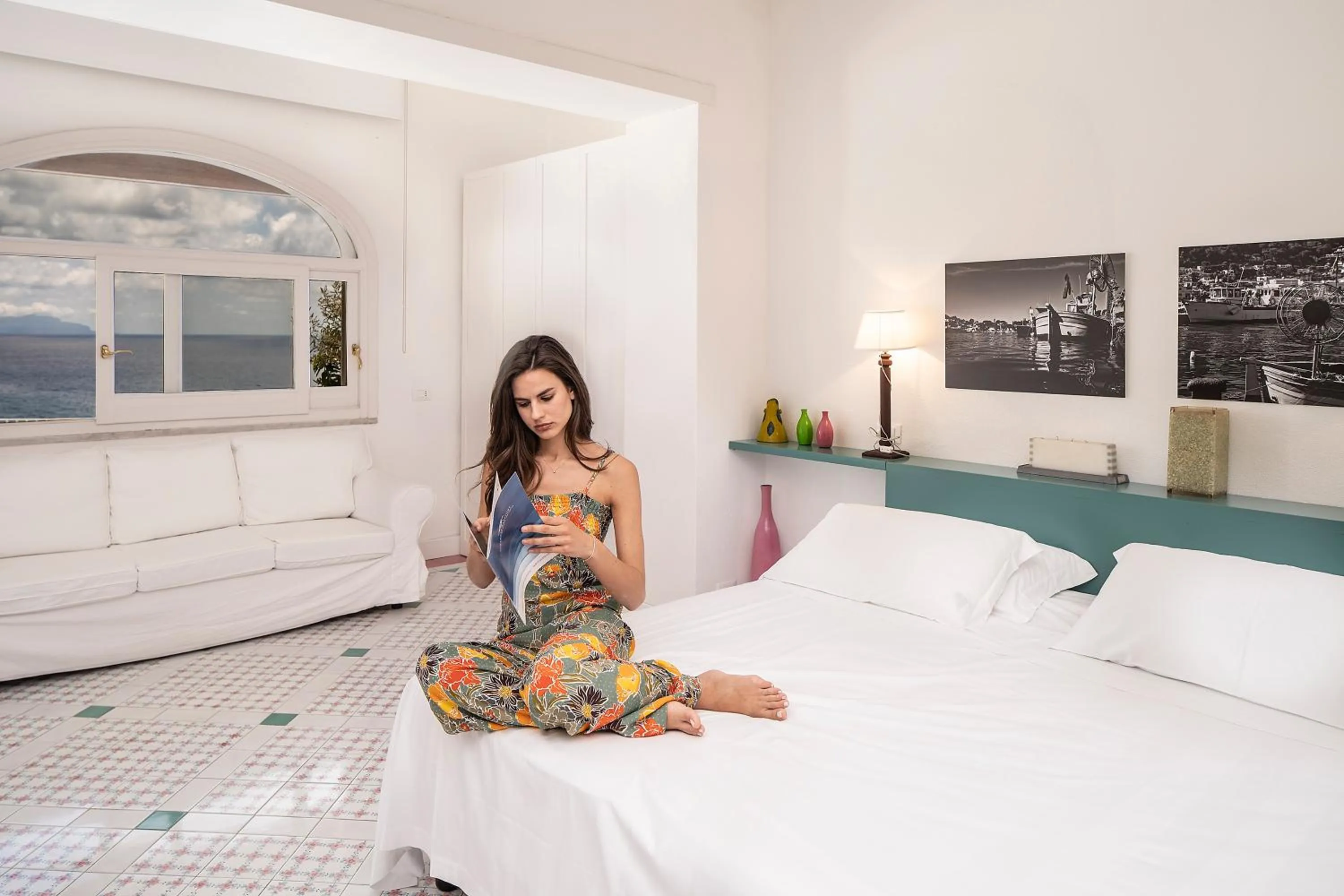 People, Bed in La Villa Resort & Spa