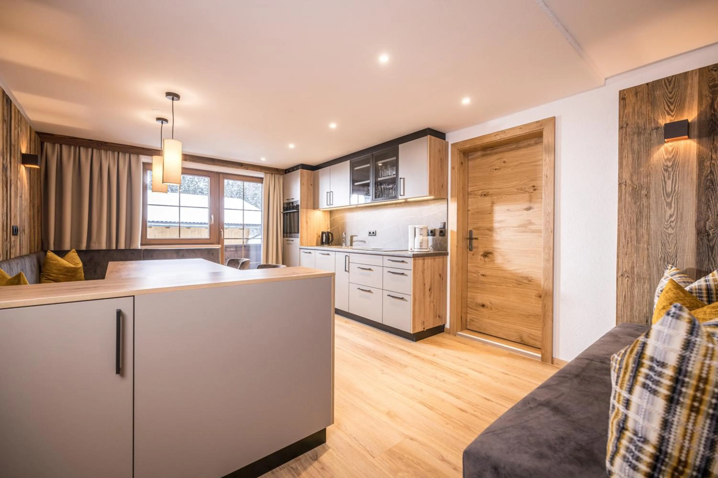 Kitchen or kitchenette in Appartements Schrambacherhof