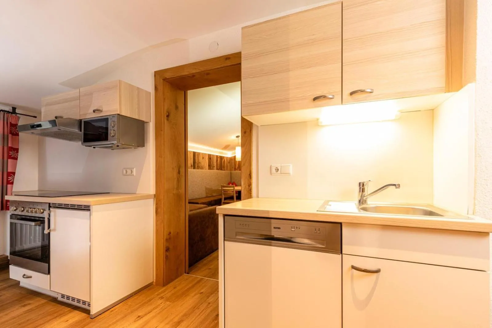 Kitchen or kitchenette in Appartements Schrambacherhof