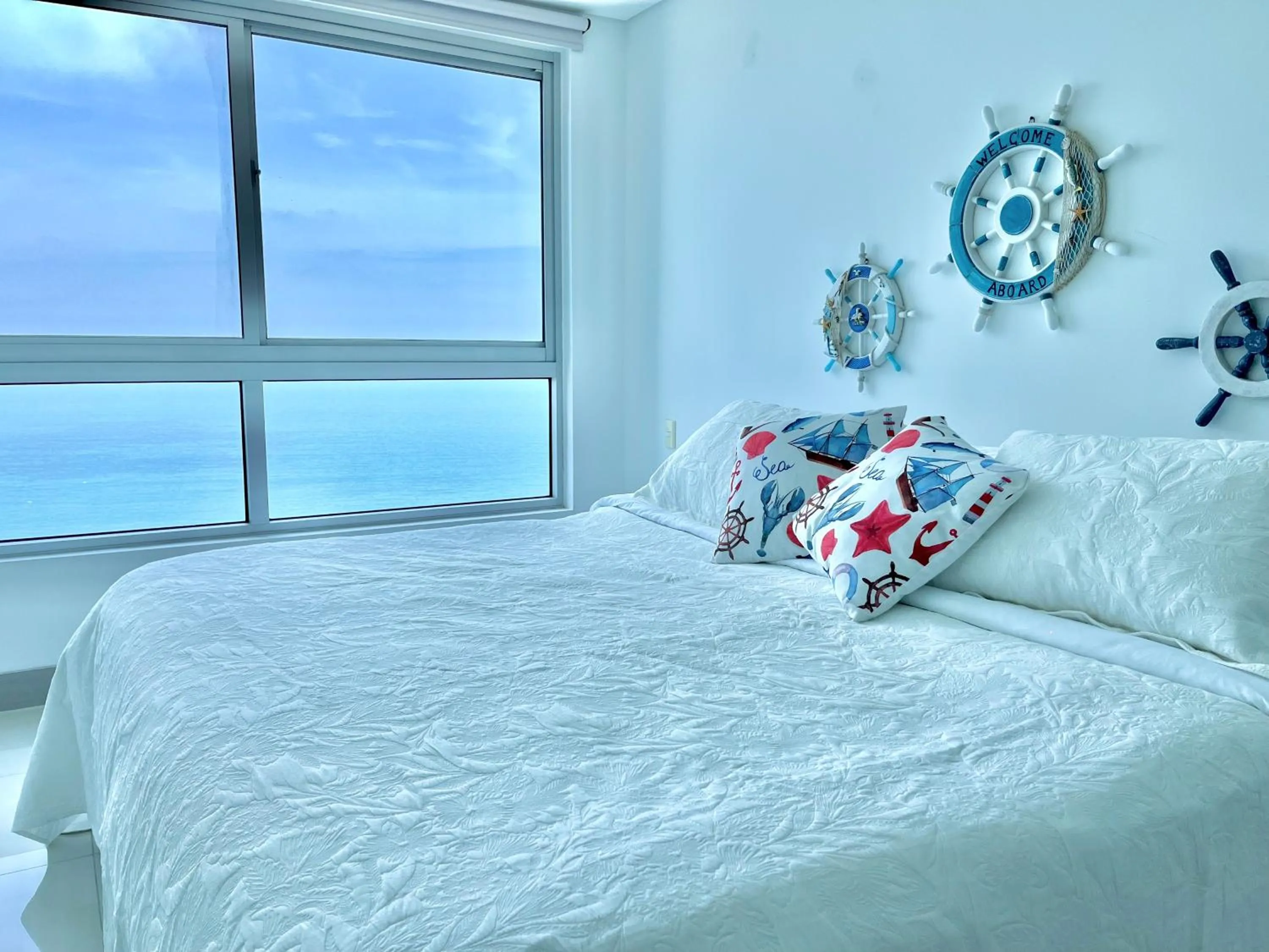Bedroom, Bed in by Calamari Homes - Palmetto Beach 2504 Bocagrande