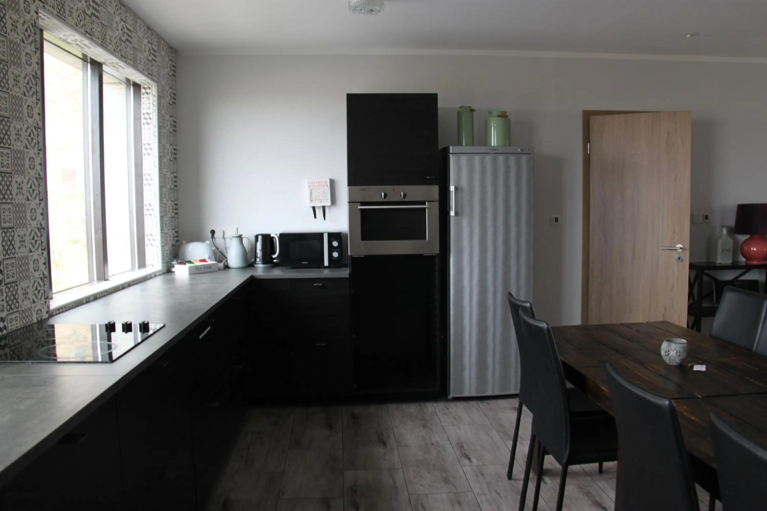 Communal kitchen in South Iceland Guesthouse