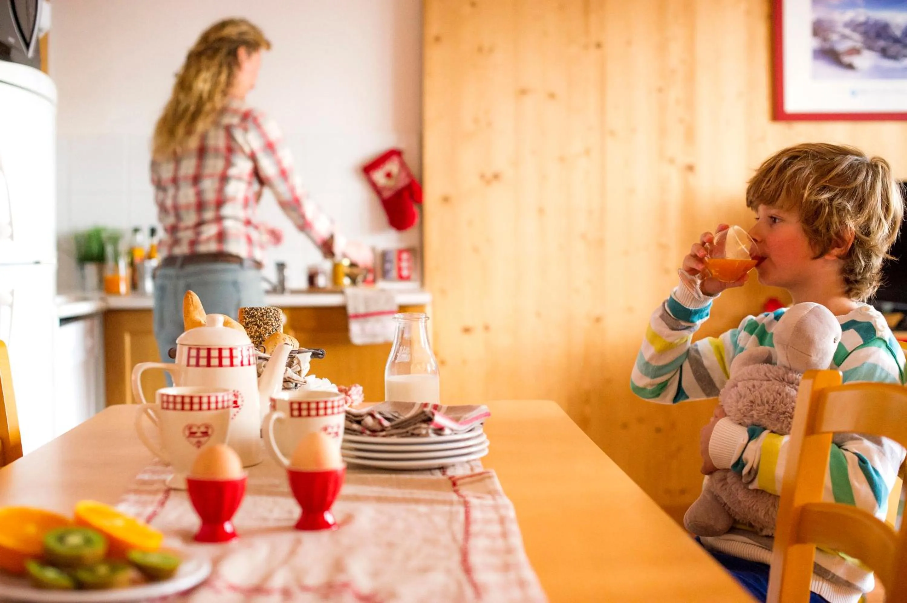 Kitchen or kitchenette in Résidence Goélia Les 4 Vallées