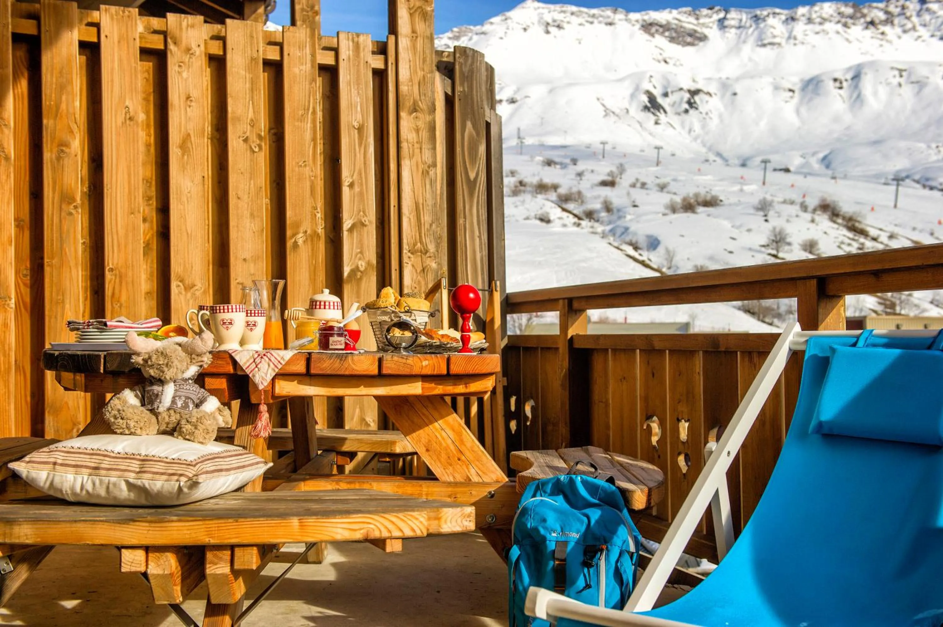 Balcony/Terrace in Résidence Goélia Les 4 Vallées