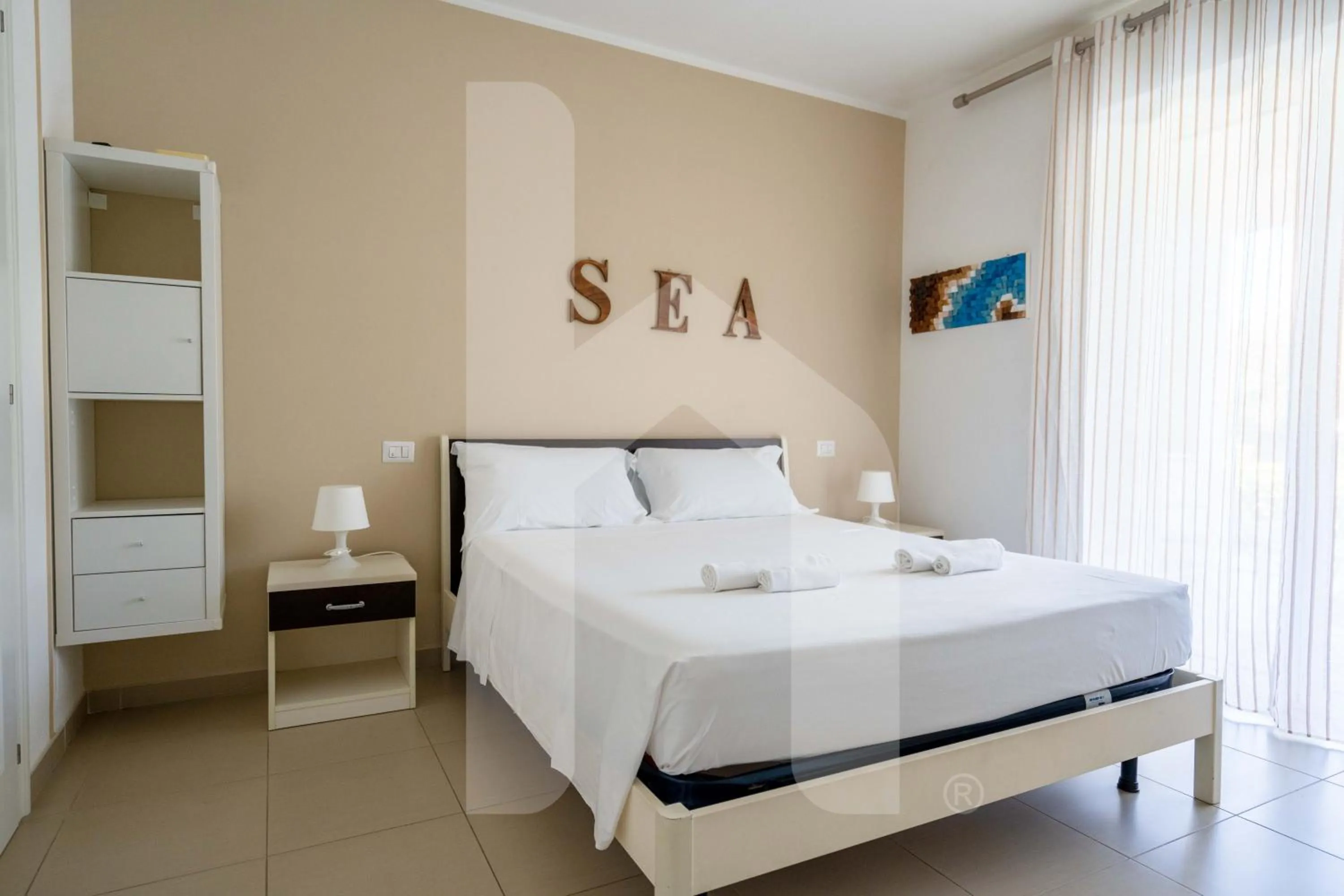 Bedroom, Bed in Homiday - Residence Mykonos