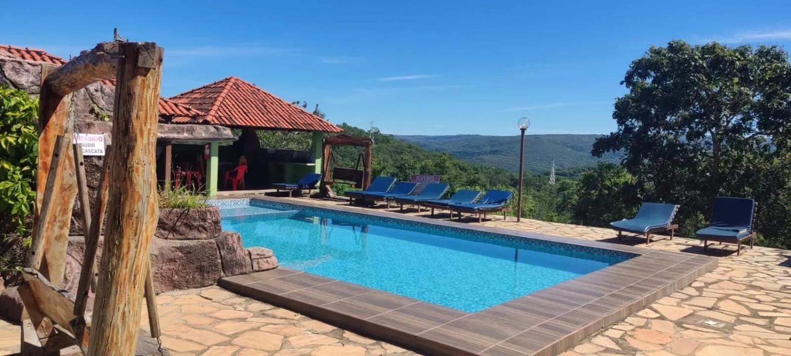 Swimming pool in Pousada Cascata de Pedra