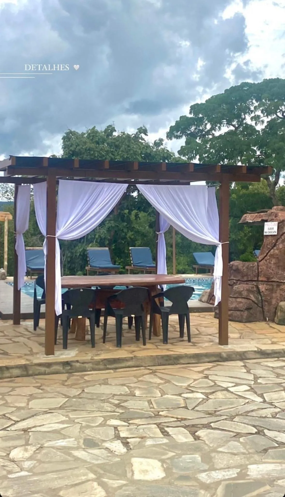 Patio in Pousada Cascata de Pedra