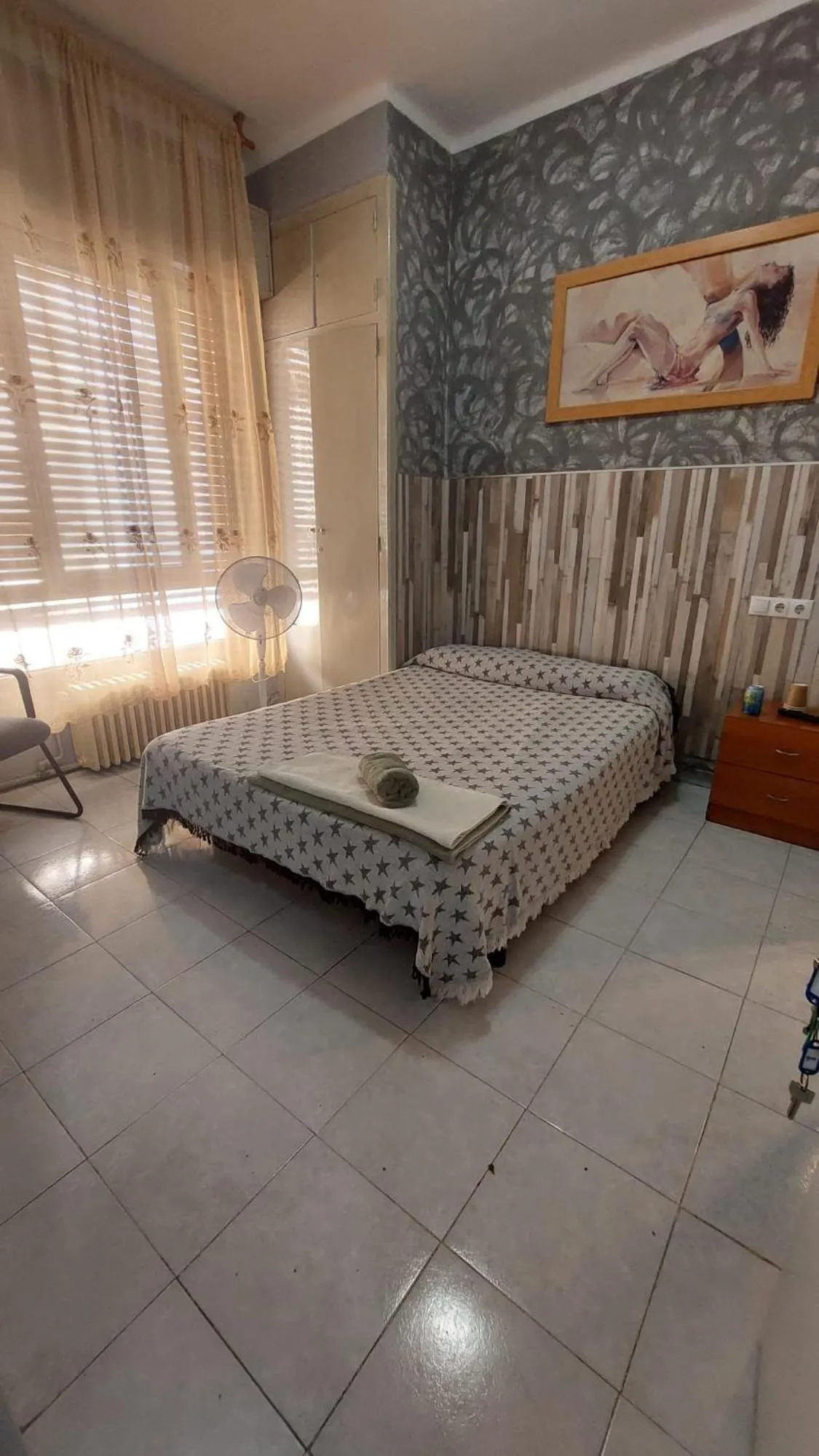 Bed in Pension Suiza