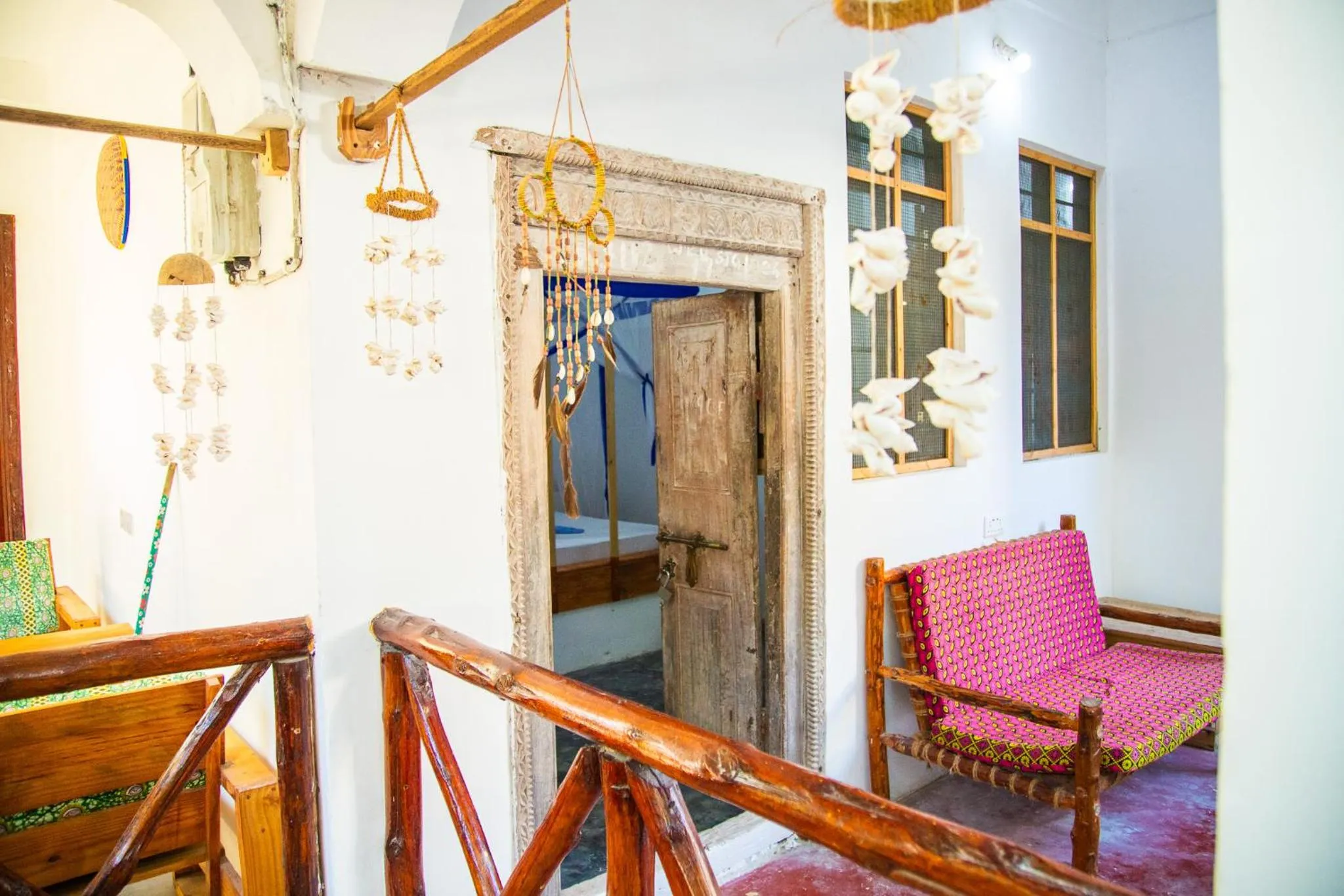 Seating area in Pamoja Beach Stays Hotel in Jambiani