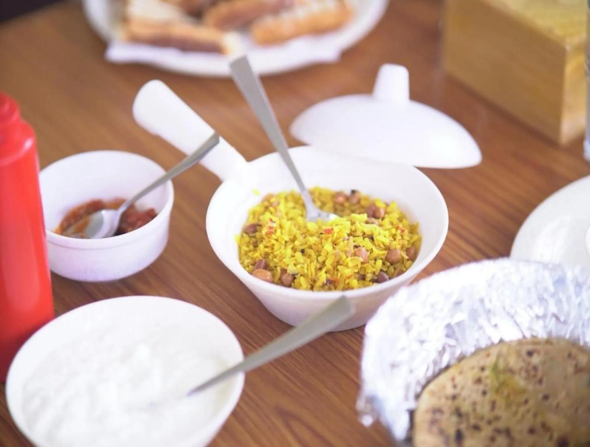 Breakfast in Hotel Sky Rich International -Near to Famous Karol Bagh Market & Metro Station