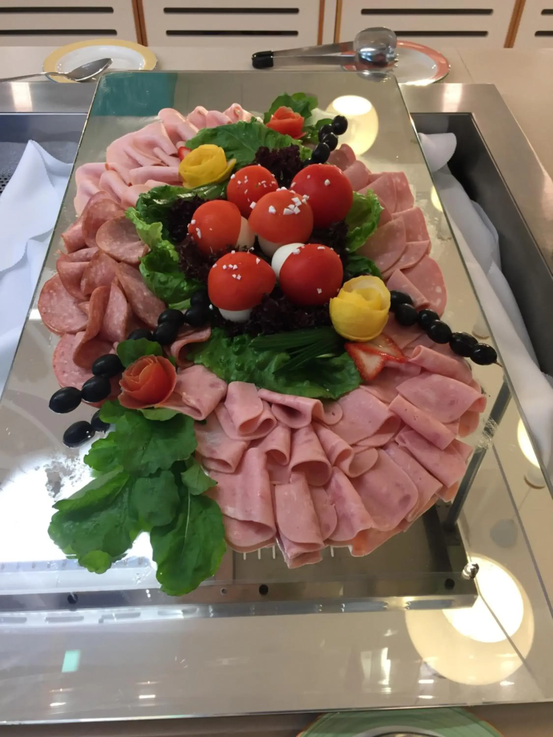 Buffet breakfast in Vrissaki Beach Hotel Buffet breakfast in Vrissaki Beach Hotel