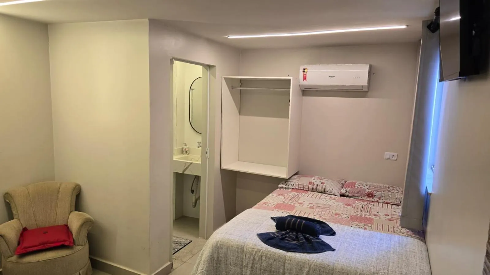 Bed in CASA HOTEL PIRACICABA