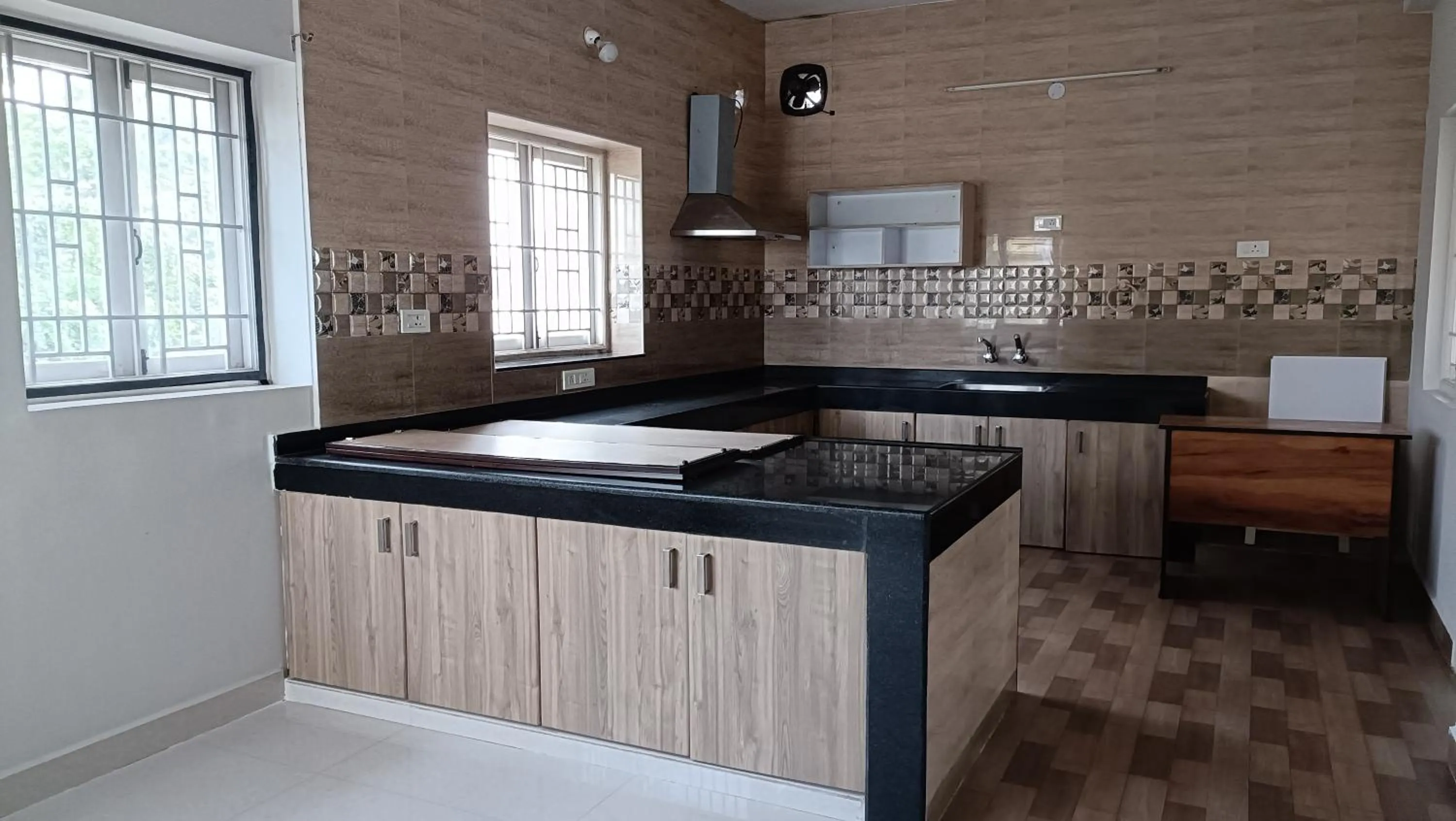 kitchen in Shantham Service Apartments, Indumanagar, Coimbatore