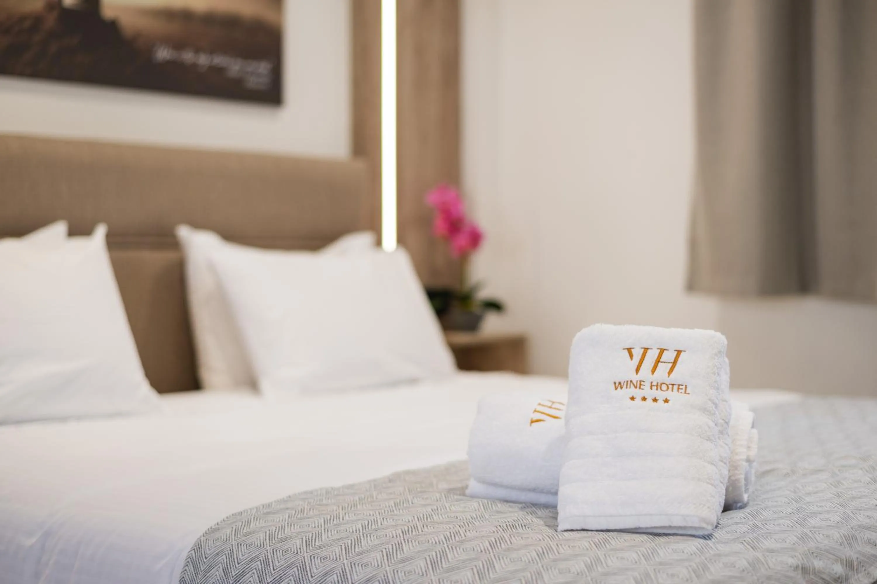 Bed in The Wine Hotel