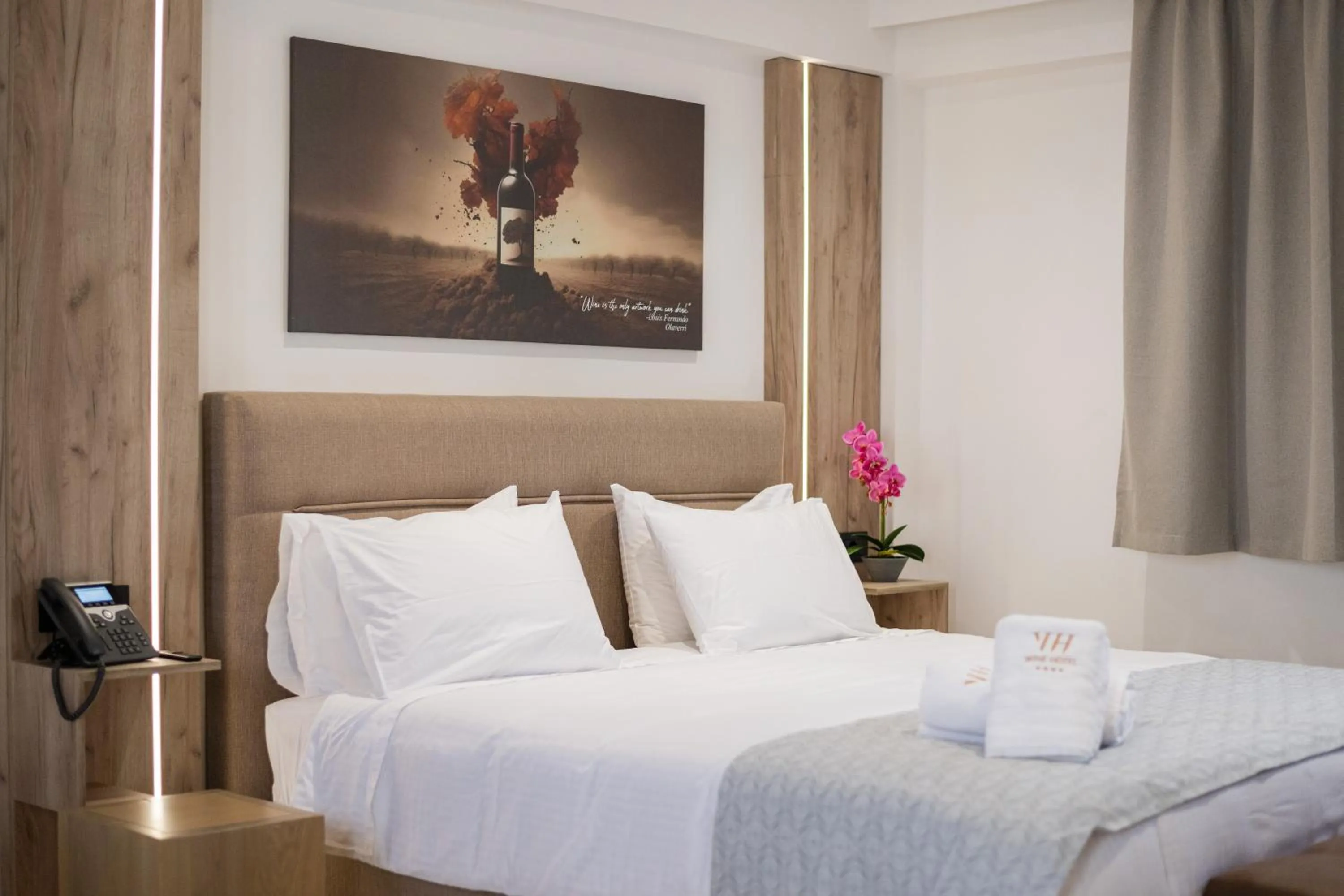 Bed in The Wine Hotel