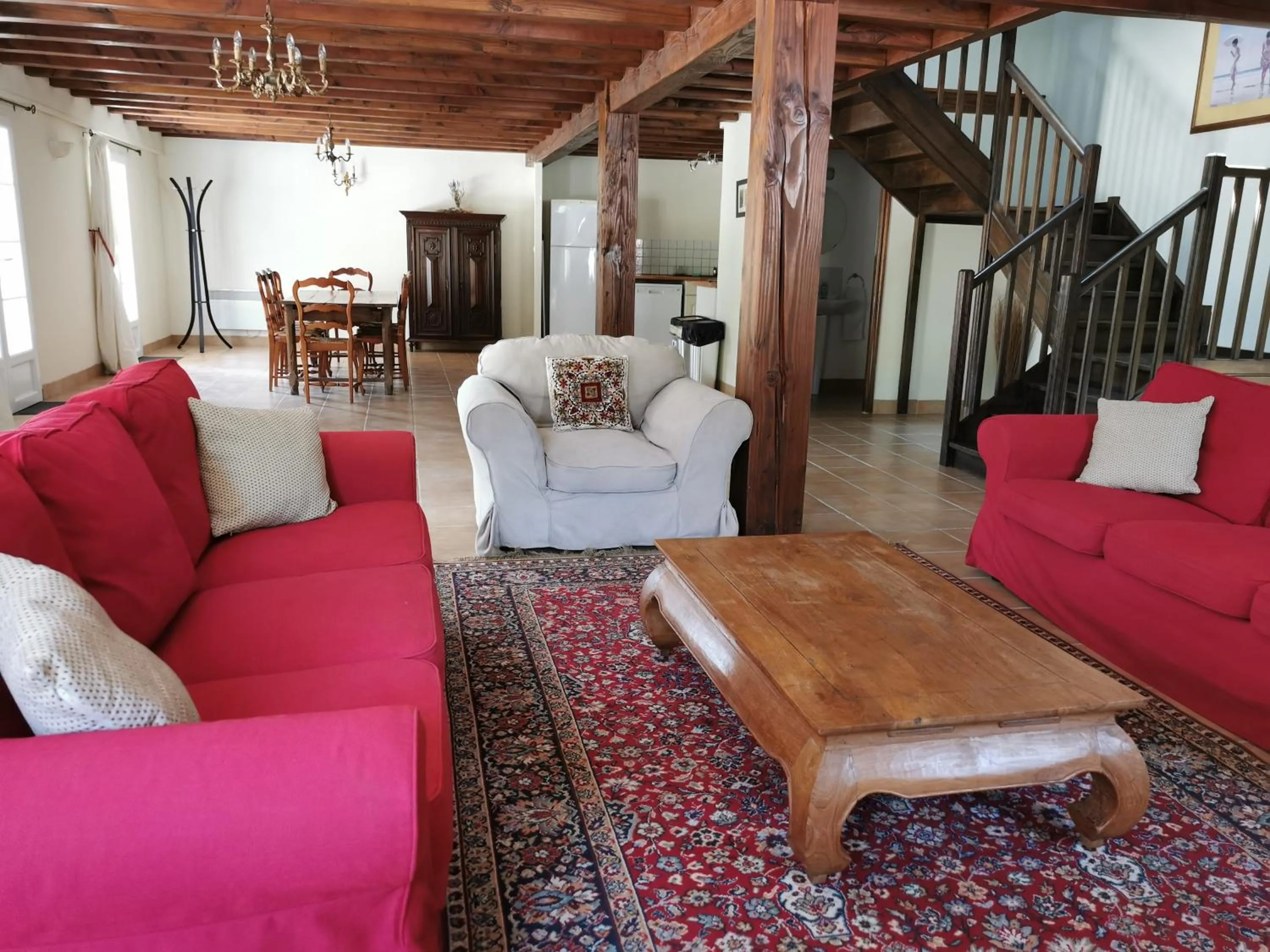Seating area in L'Ancienne Distillerie