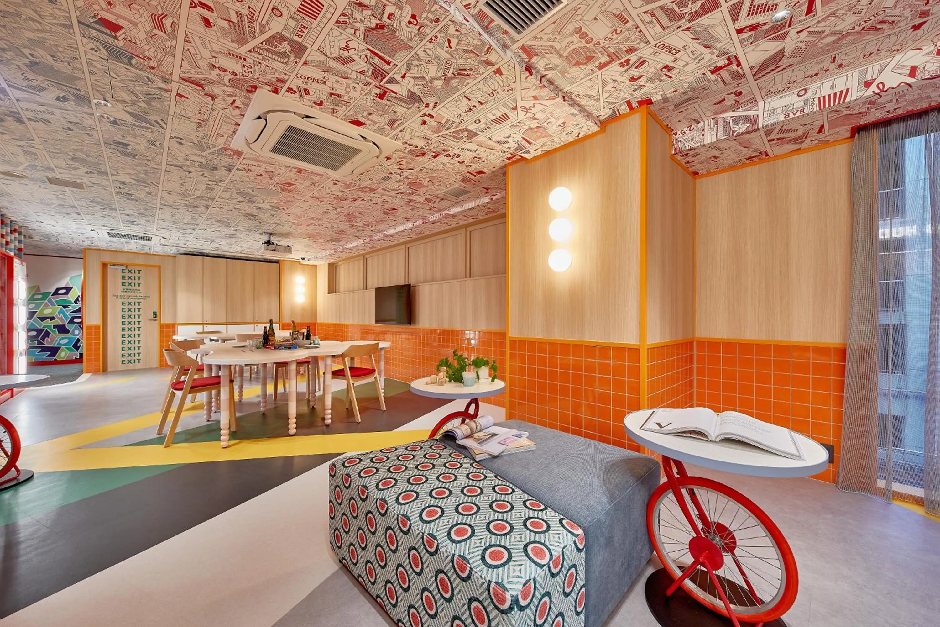 Communal lounge/ TV room in lyf Ginza Tokyo