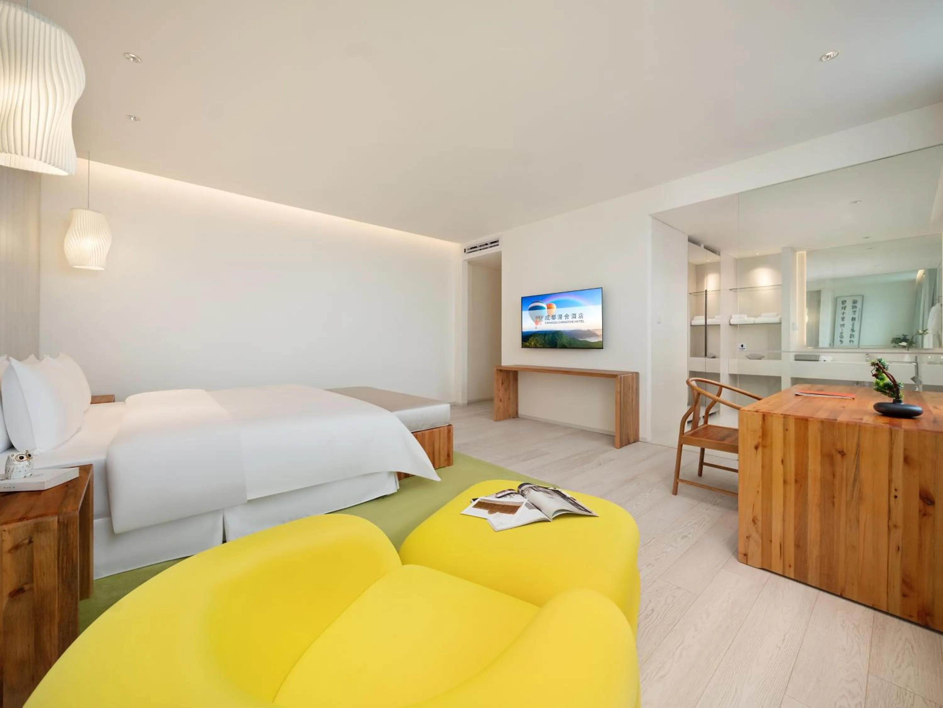 Bed in Chengdu Chengshe Hotel - Wenjiang University Town Southwest Caida Branch