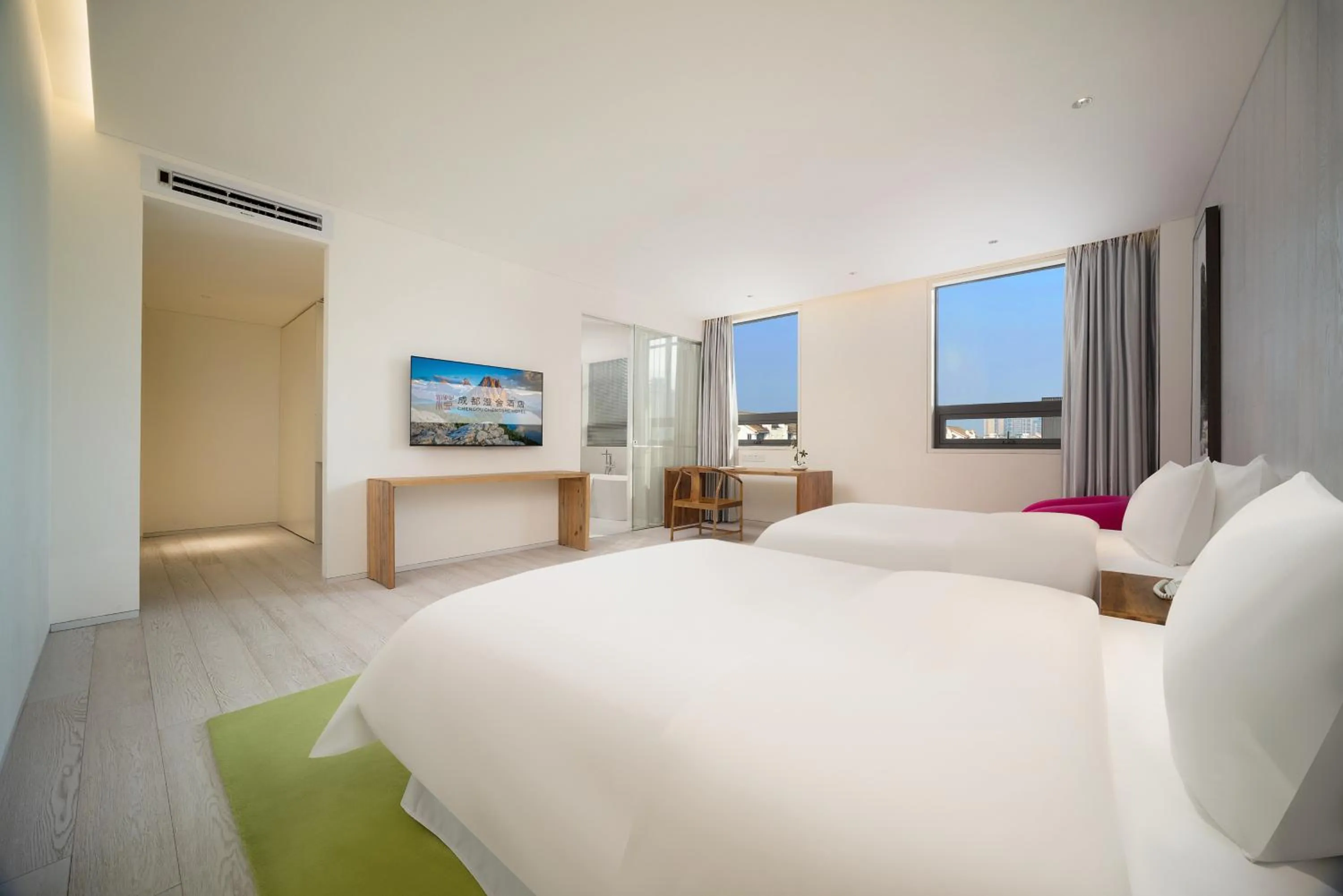 Bed in Chengdu Chengshe Hotel - Wenjiang University Town Southwest Caida Branch