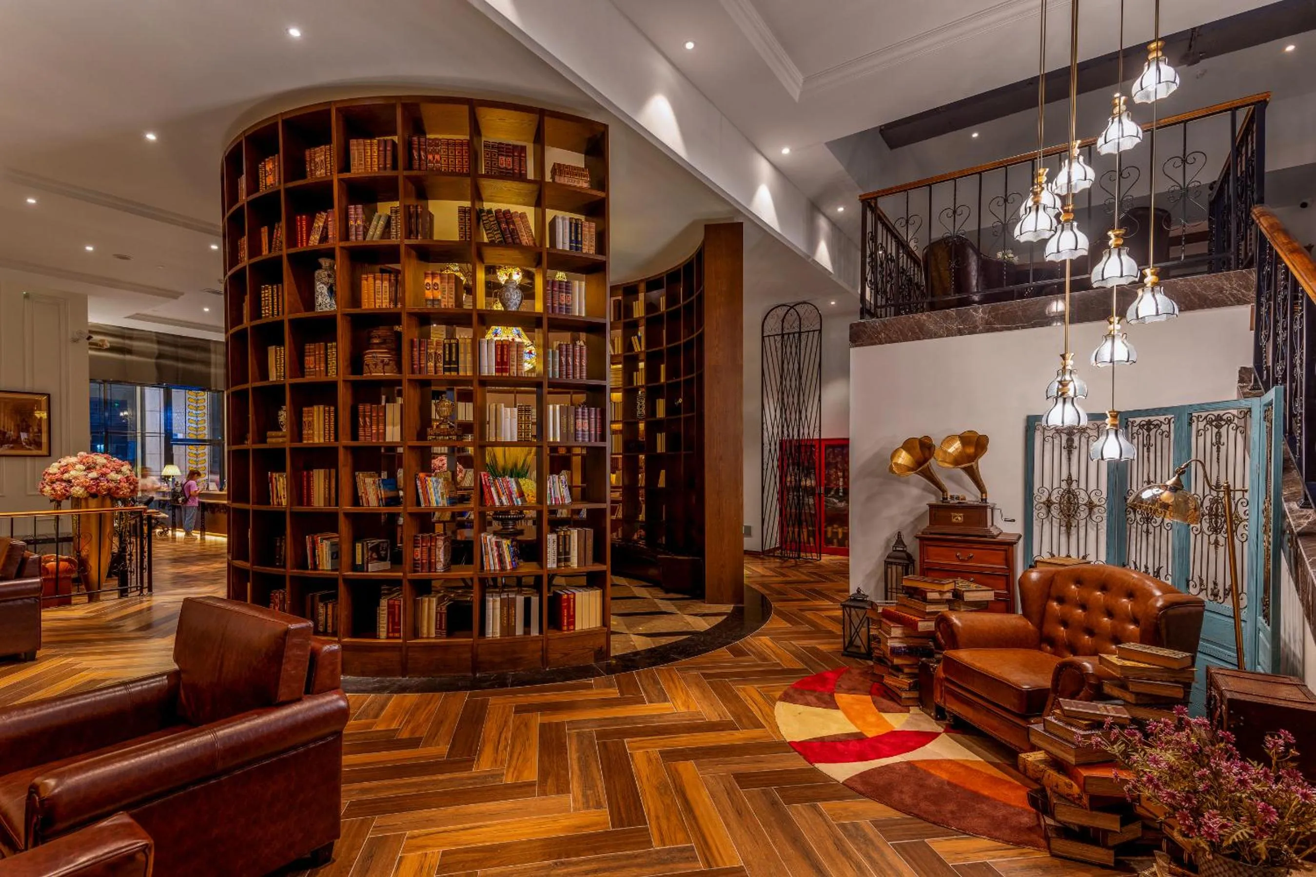 Seating area in JAMES JOYCE COFFETEI- Guangzhou Beijing Road Metro Station Pedestrian Street Branch