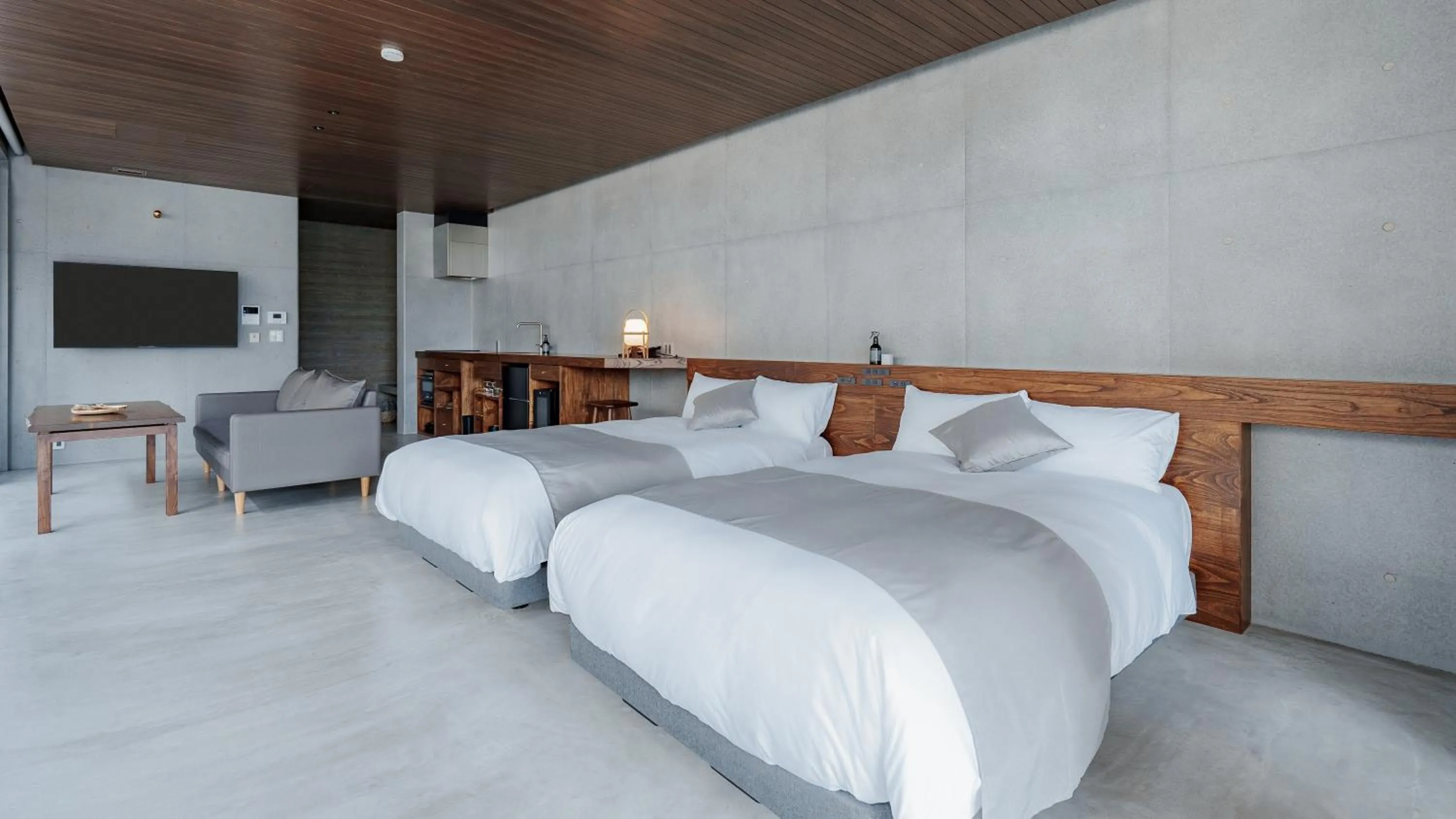 Photo of the whole room, Bed in Tanegashima Araki Bekkan