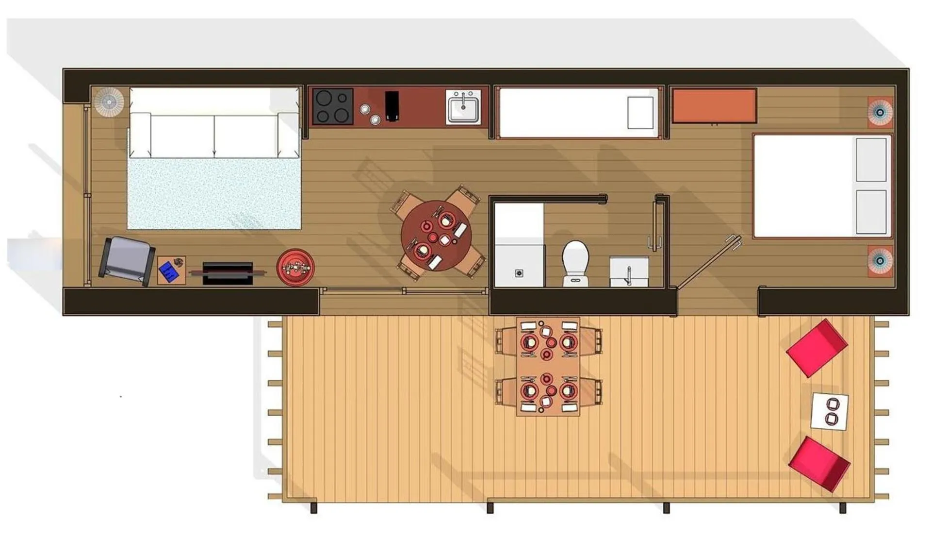 Floor plan in Cocoon Eco Design Lodges