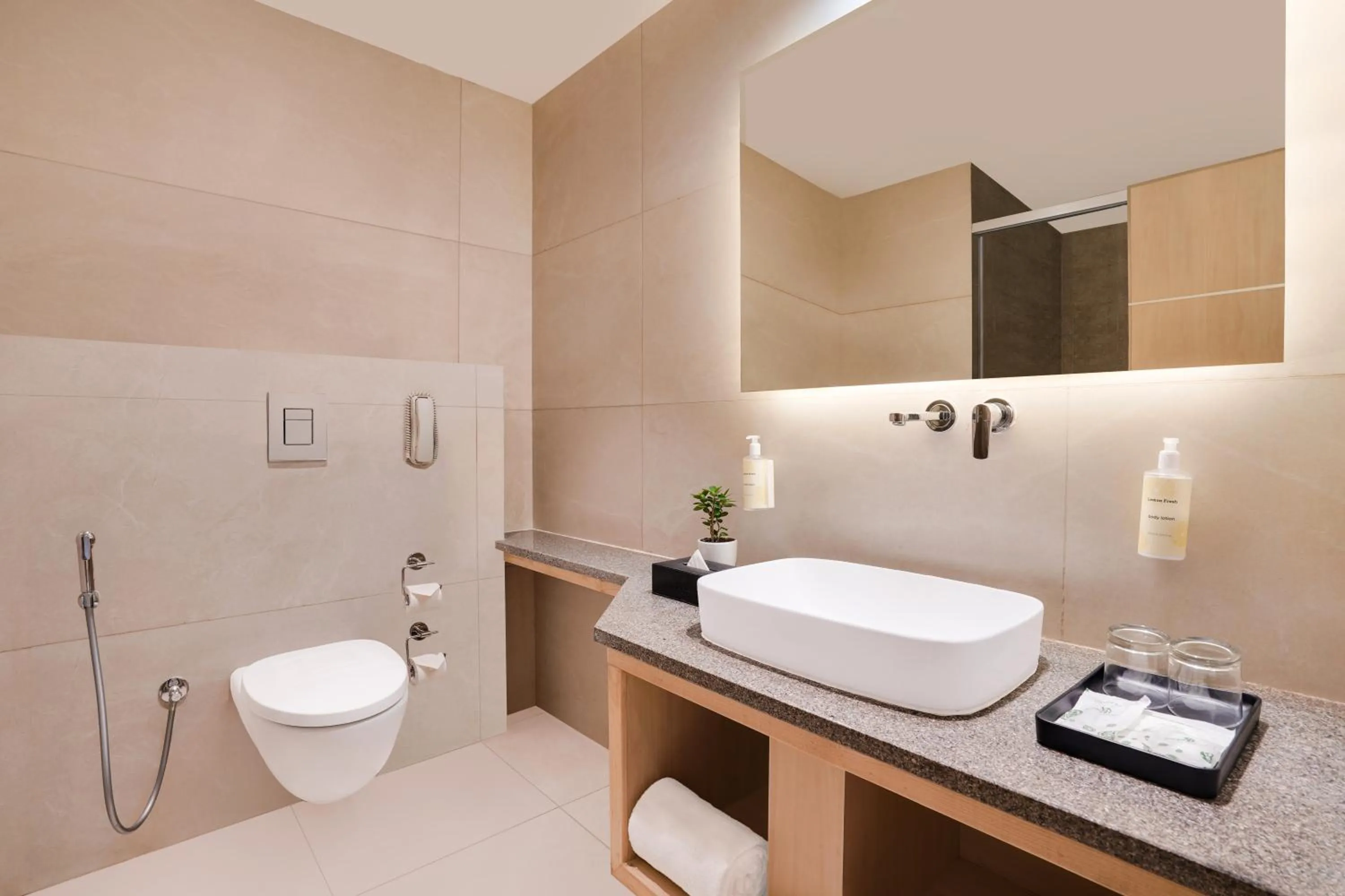 Bathroom in Lemon Tree Hotel, Haridwar