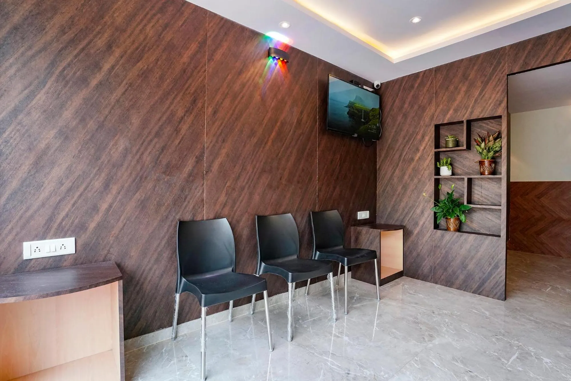 Seating area in FabHotel Antlers - Nr Boriwali