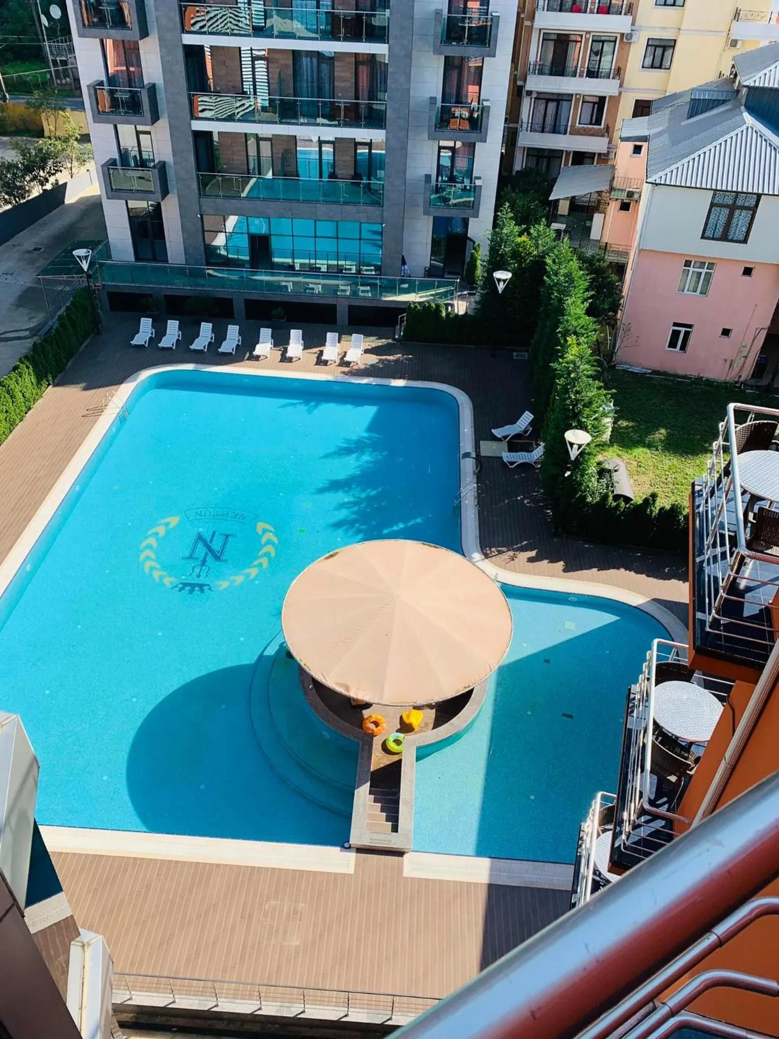 Pool view in Hotel Neptun Kvariati