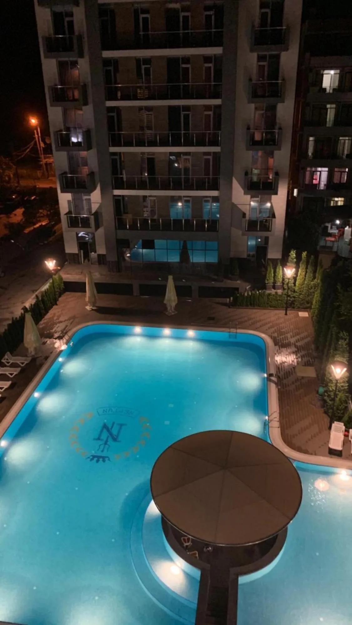 Pool view in Hotel Neptun Kvariati
