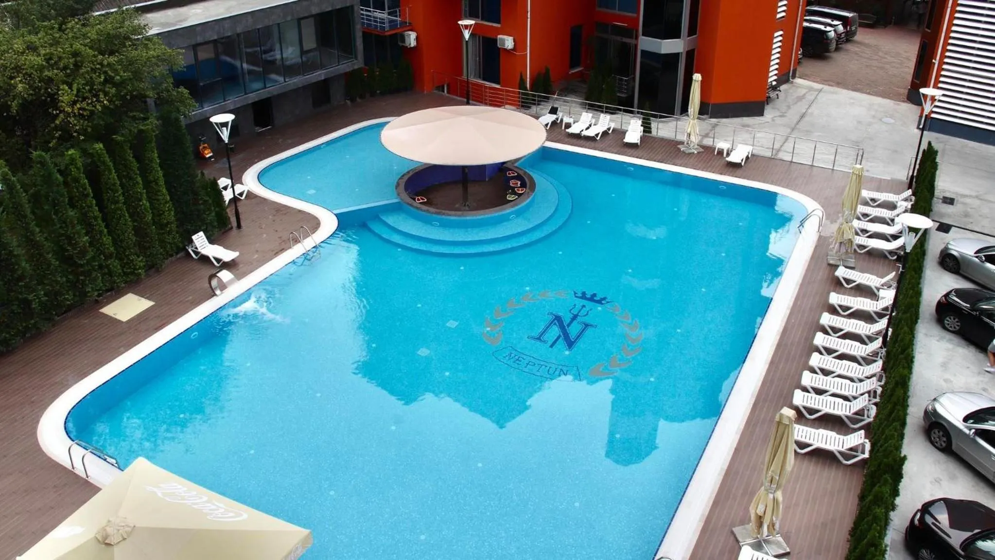 Pool view in Hotel Neptun Kvariati