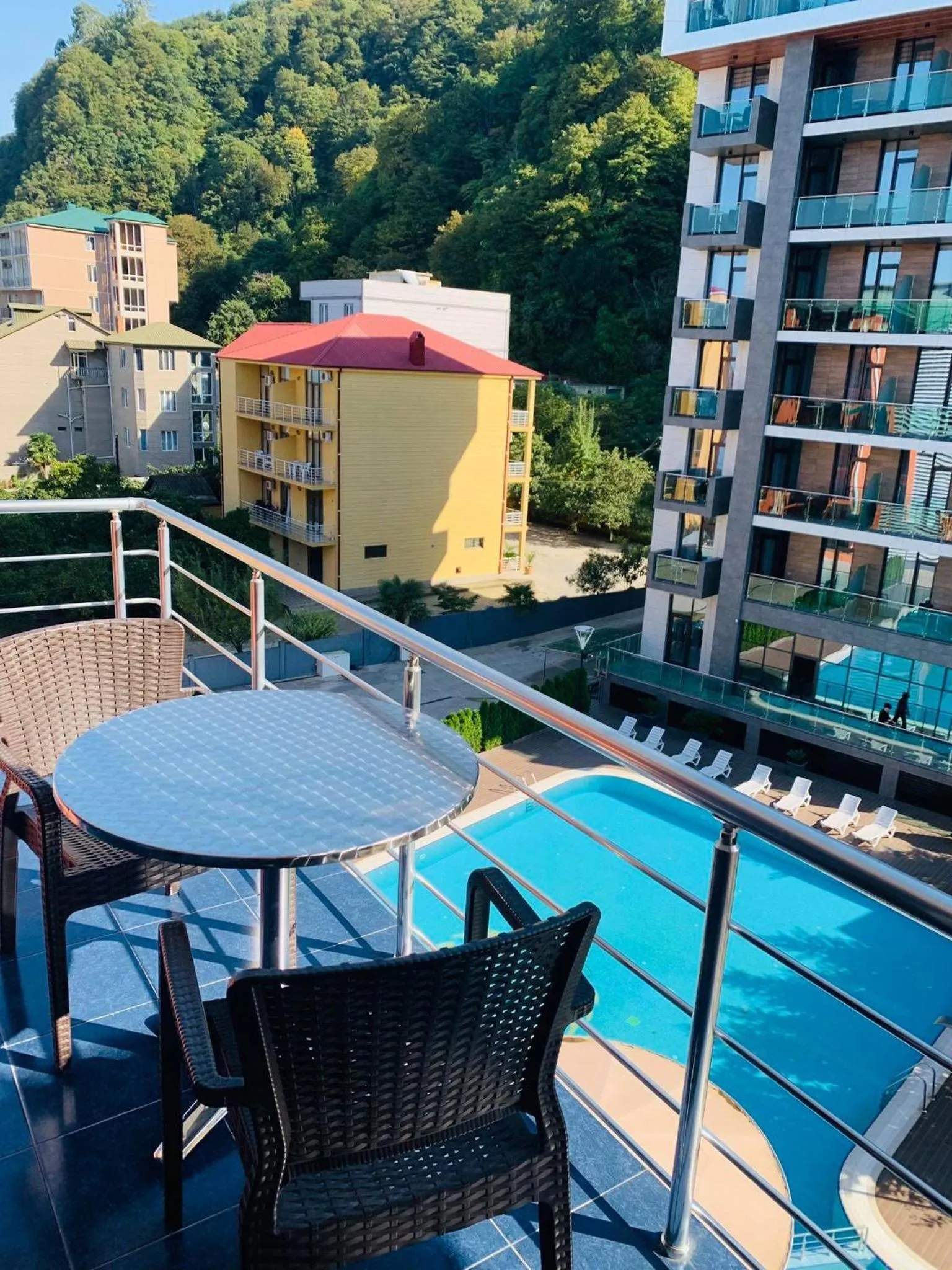 Pool view in Hotel Neptun Kvariati